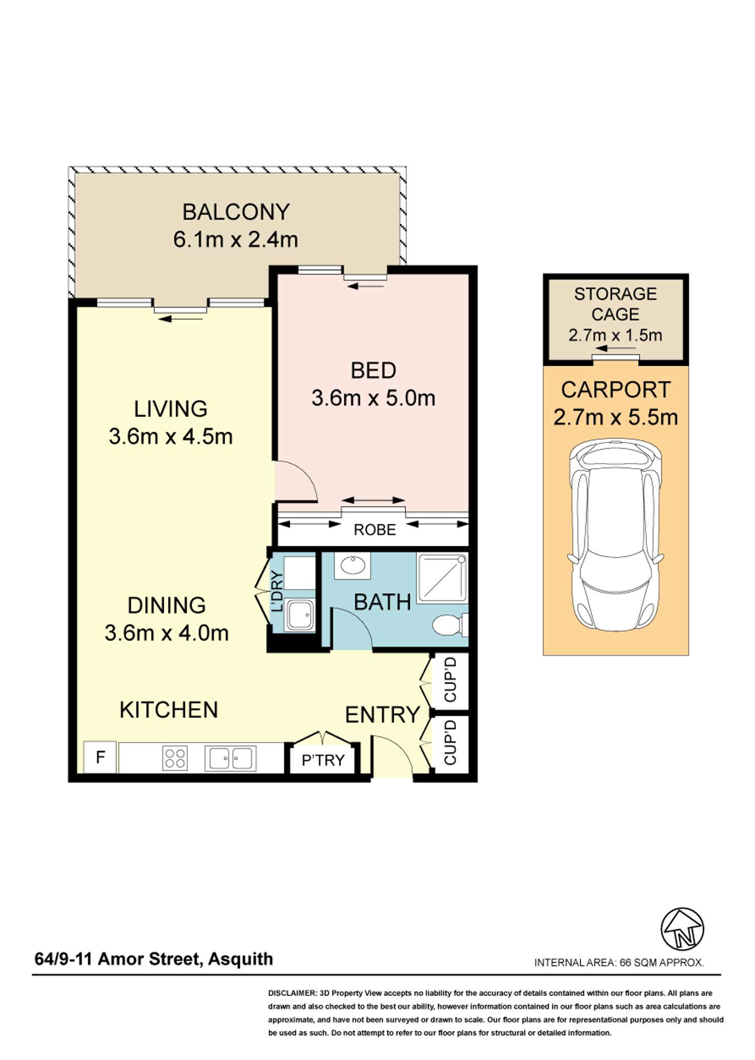 Floorplan of Homely apartment listing, 64/9-11 Amor Street, Asquith NSW 2077