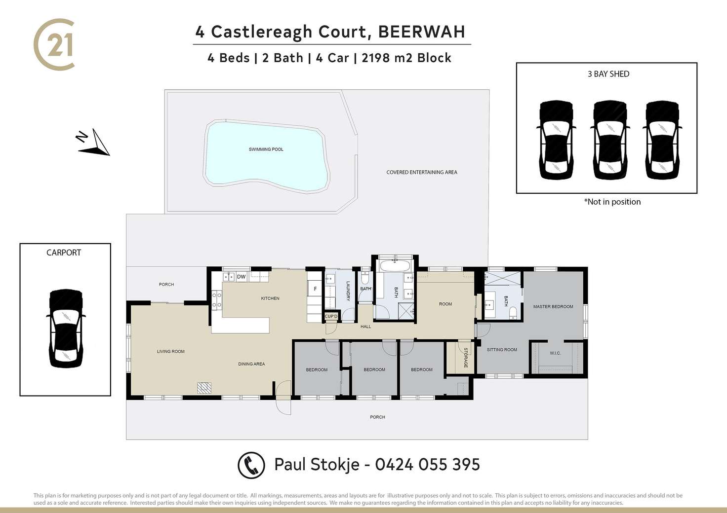 Floorplan of Homely house listing, 4 Castlereagh Court, Beerwah QLD 4519