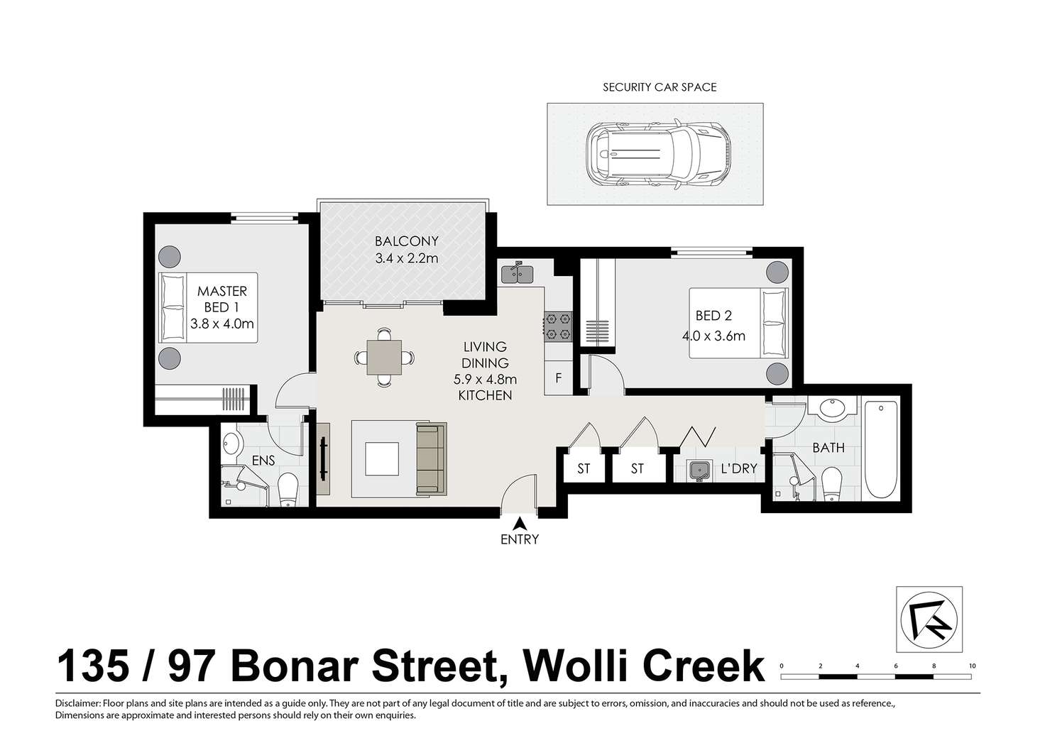 Floorplan of Homely apartment listing, 135/97 Bonar Street, Wolli Creek NSW 2205