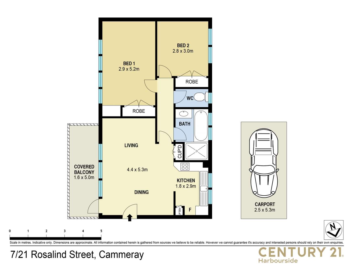 Floorplan of Homely apartment listing, 7/21 Rosalind Street, Cammeray NSW 2062
