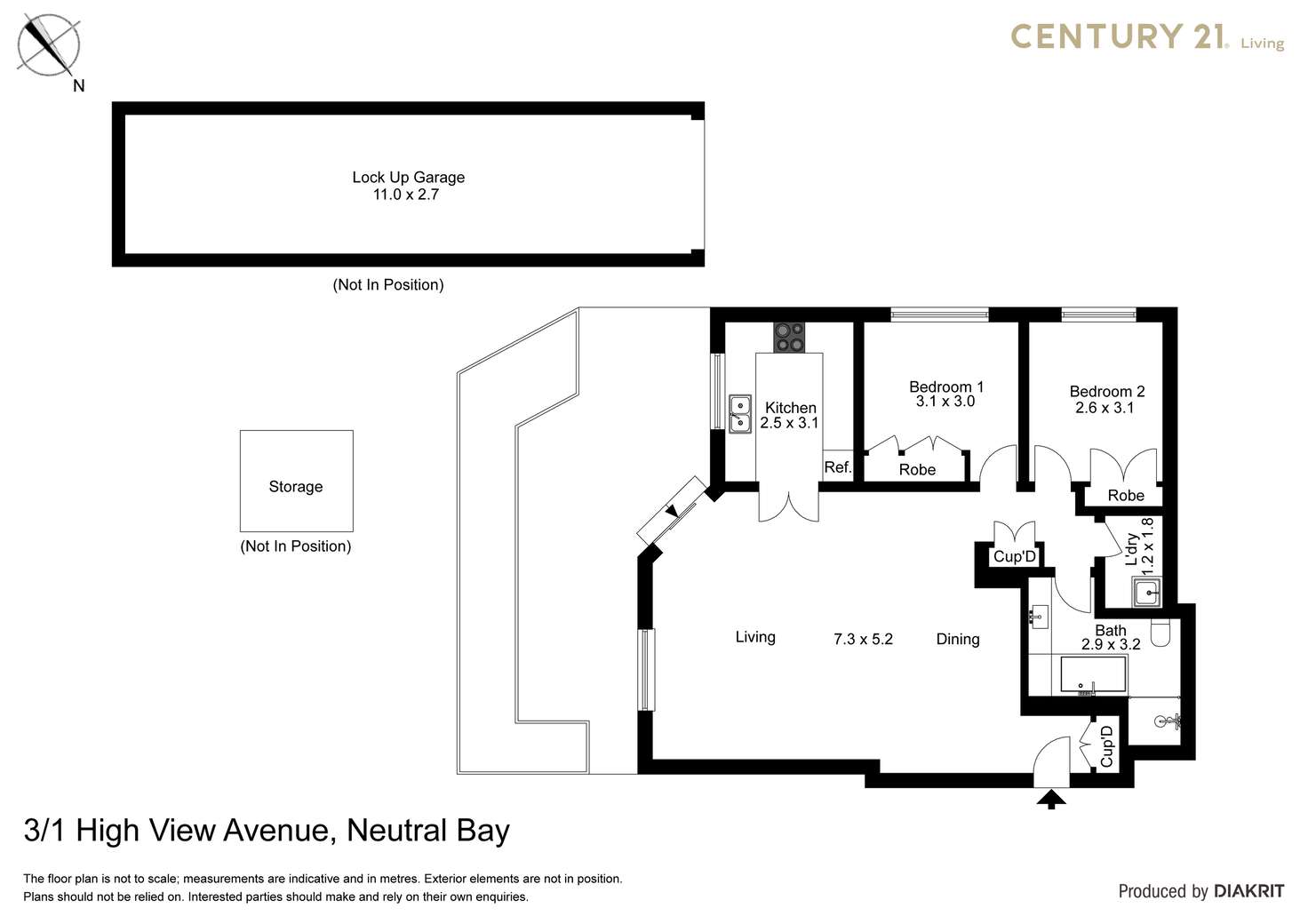 Floorplan of Homely apartment listing, 3/1 High View Avenue, Neutral Bay NSW 2089