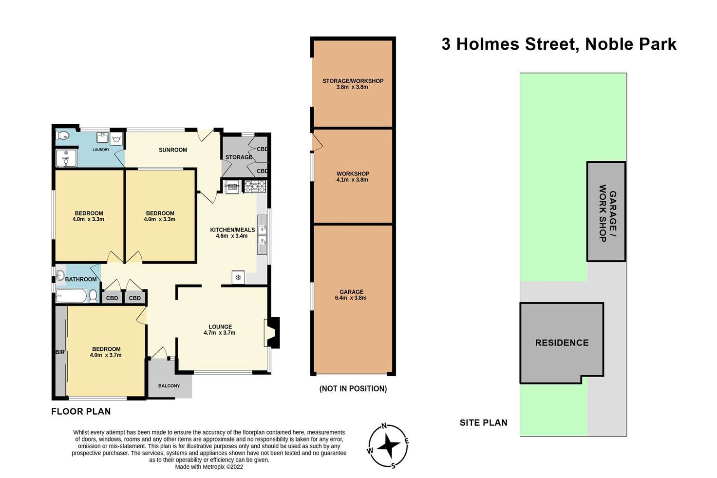 Floorplan of Homely house listing, 3 Holmes Street, Noble Park VIC 3174