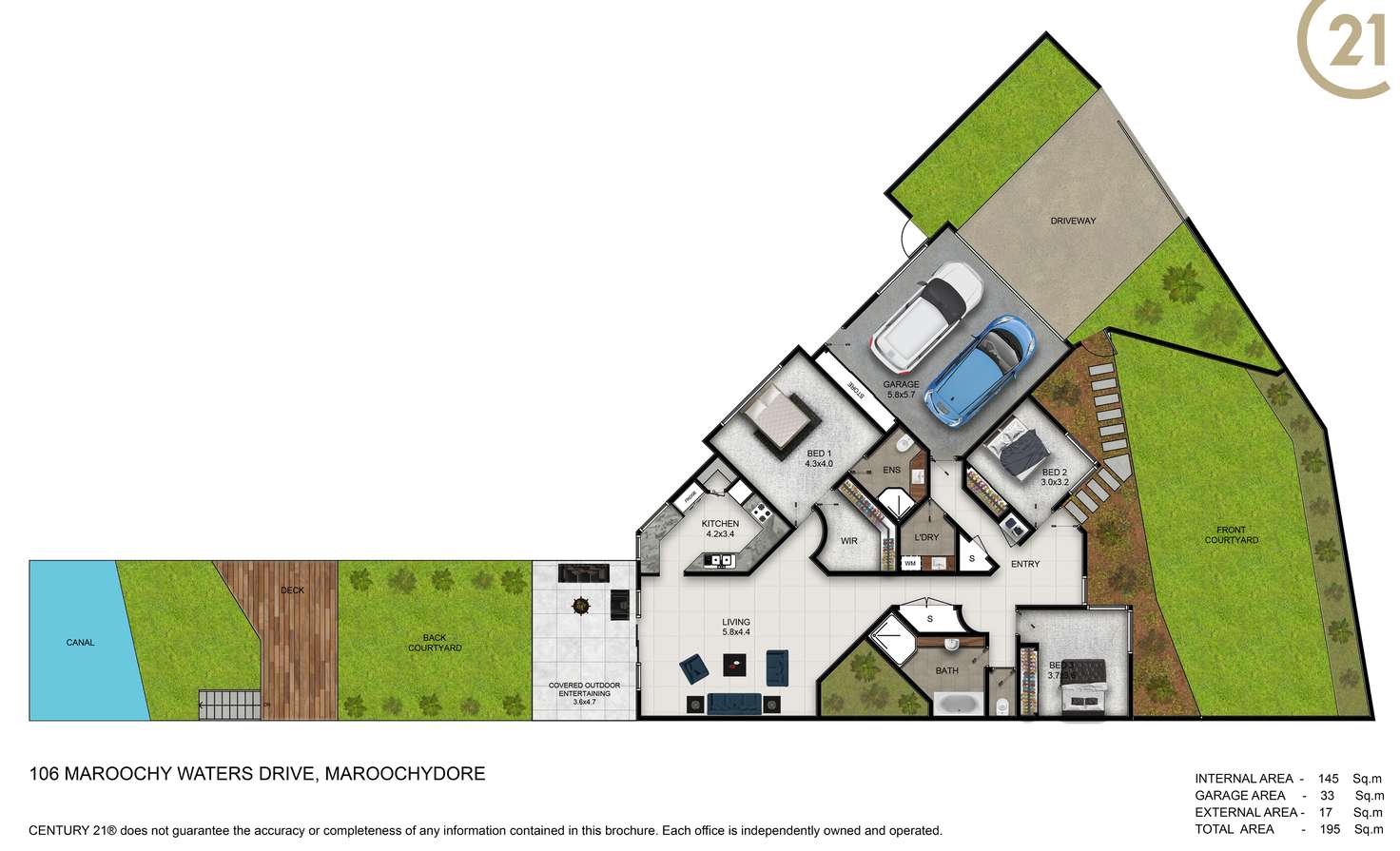 Floorplan of Homely semiDetached listing, 2/106 Maroochy Waters Drive, Maroochydore QLD 4558