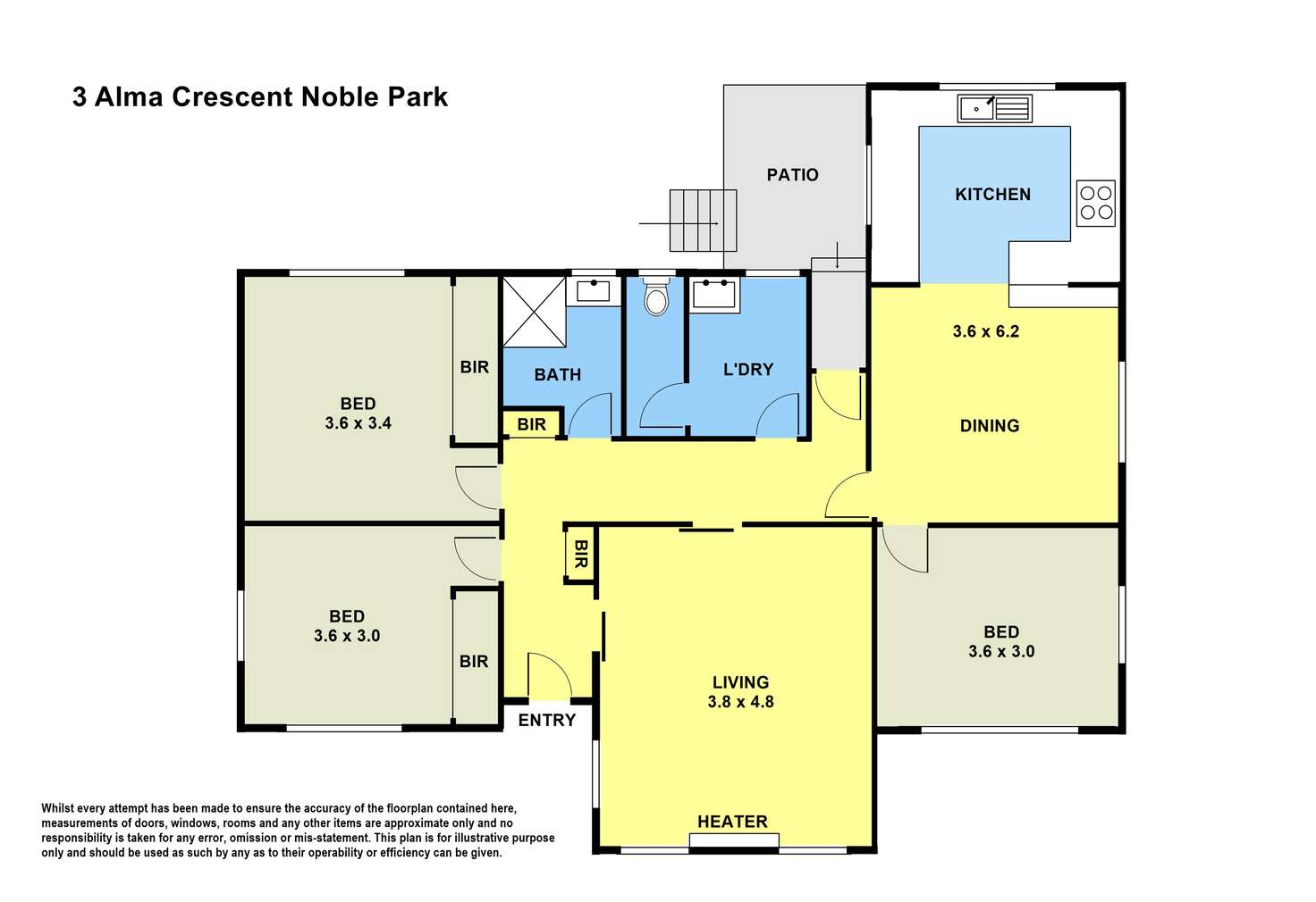Floorplan of Homely house listing, 3 Alma Crescent, Noble Park VIC 3174