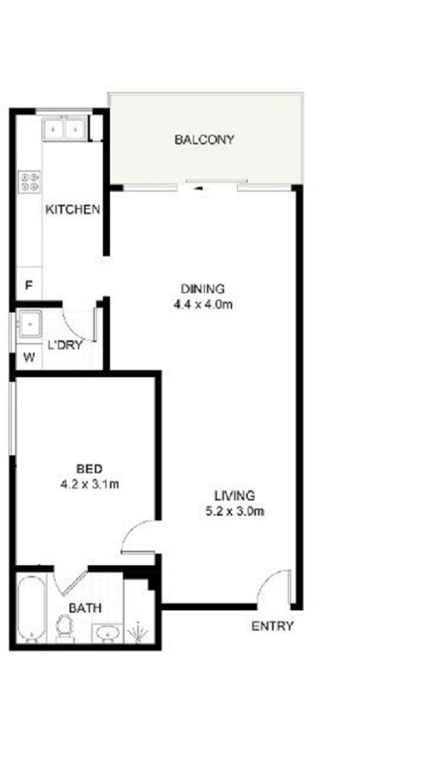 Floorplan of Homely unit listing, 4/42 Robertson Street, Kogarah NSW 2217