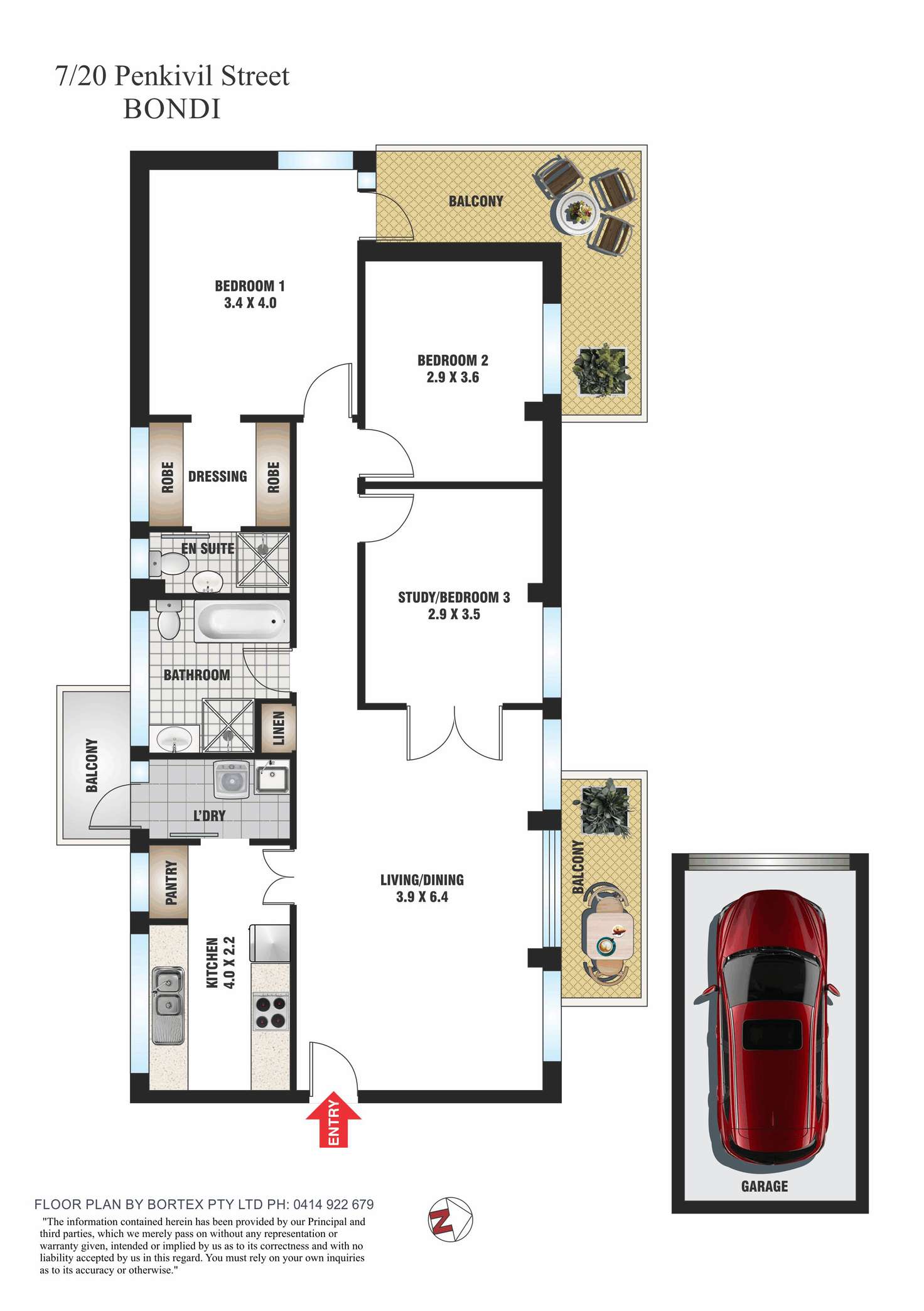 Floorplan of Homely apartment listing, 7/20 Penkivil Street, Bondi NSW 2026