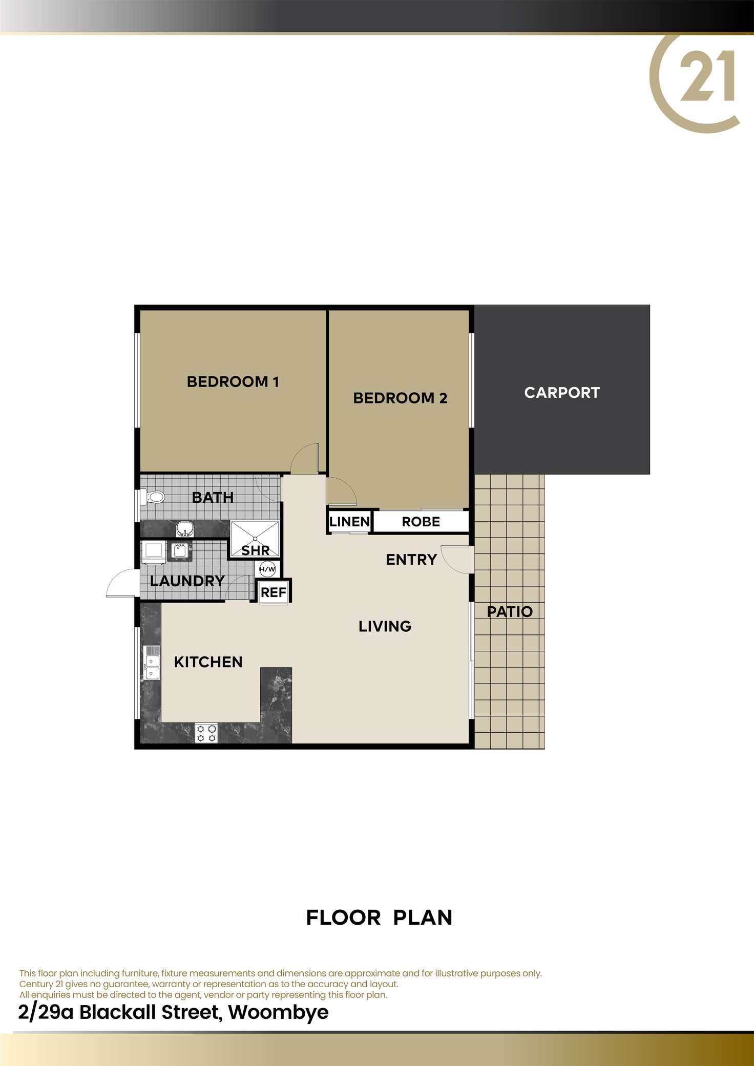 Floorplan of Homely unit listing, 2/29a Blackall Street, Woombye QLD 4559
