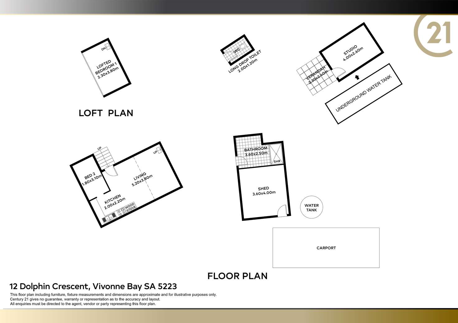 Floorplan of Homely house listing, 12 Dolphin Crescent, Vivonne Bay SA 5223