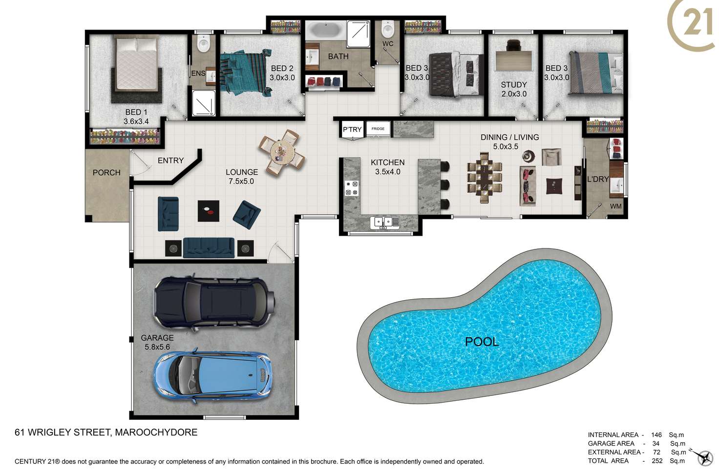 Floorplan of Homely house listing, 61 Wrigley Street, Maroochydore QLD 4558