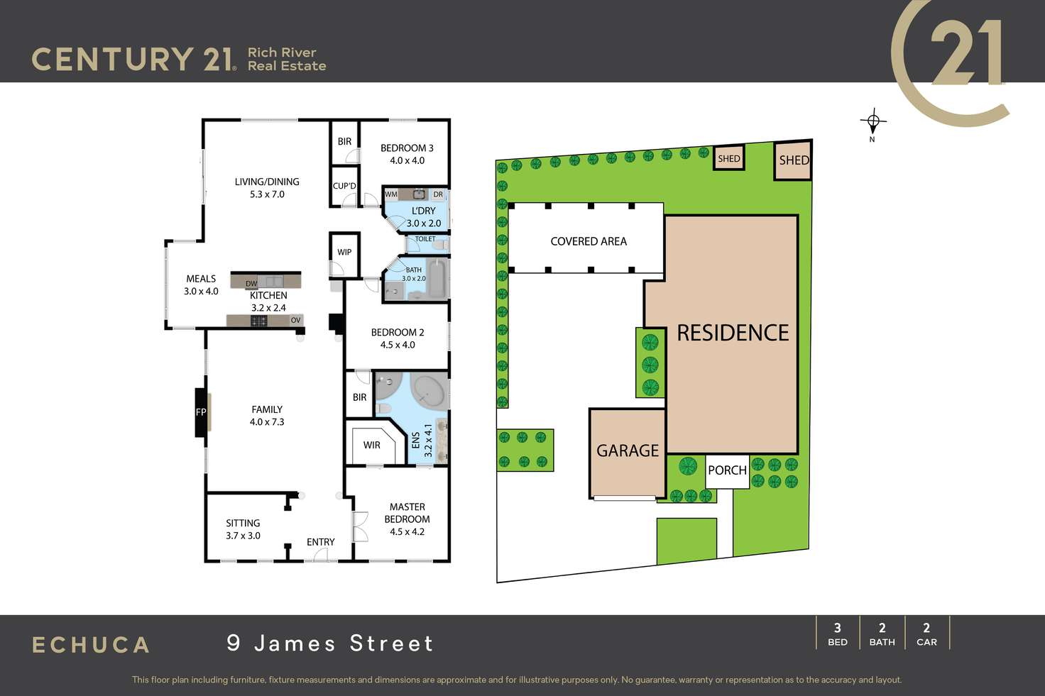 Floorplan of Homely house listing, 9 James Street, Echuca VIC 3564