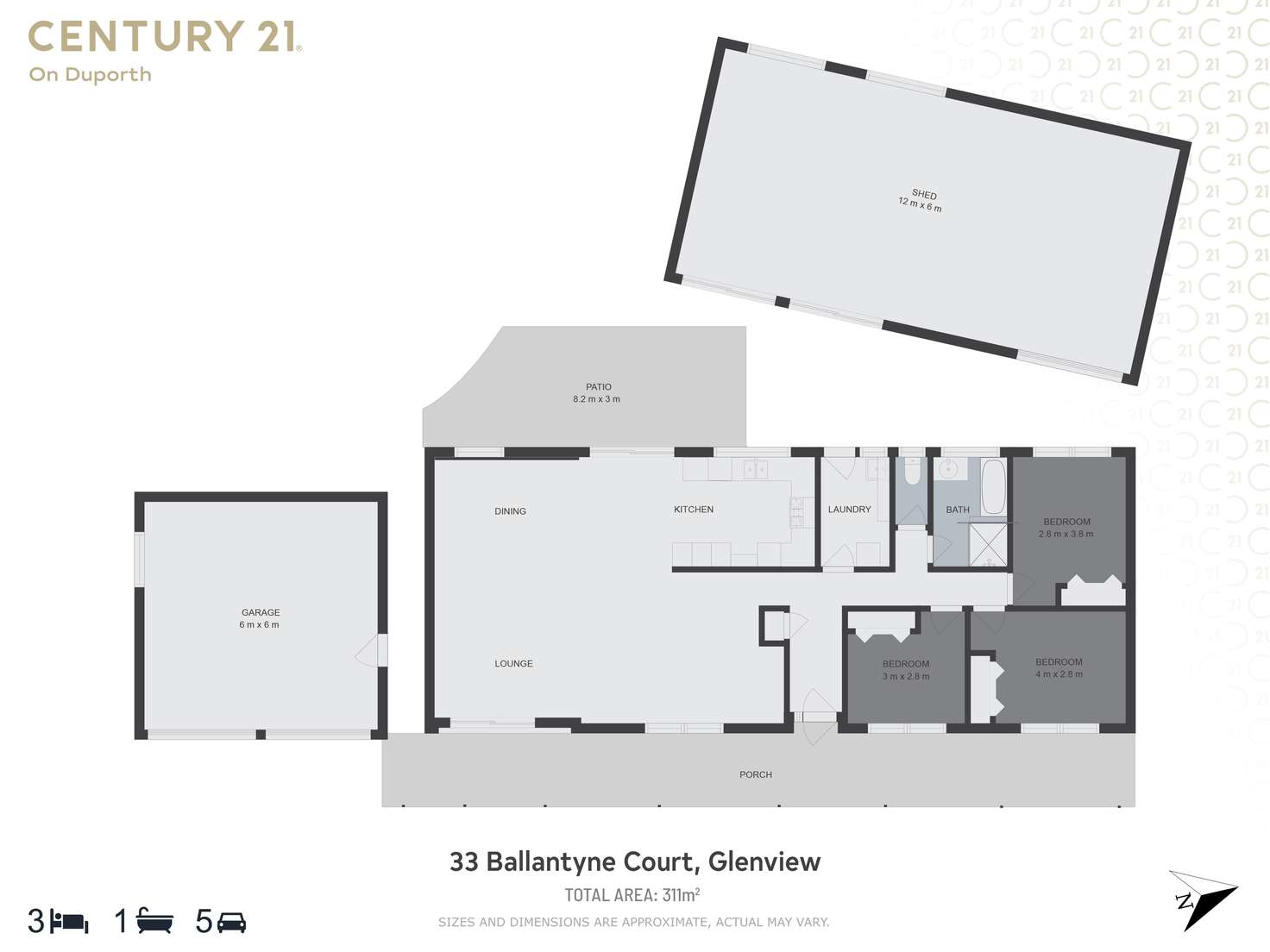 Floorplan of Homely acreageSemiRural listing, 33 Ballantyne Court, Glenview QLD 4553