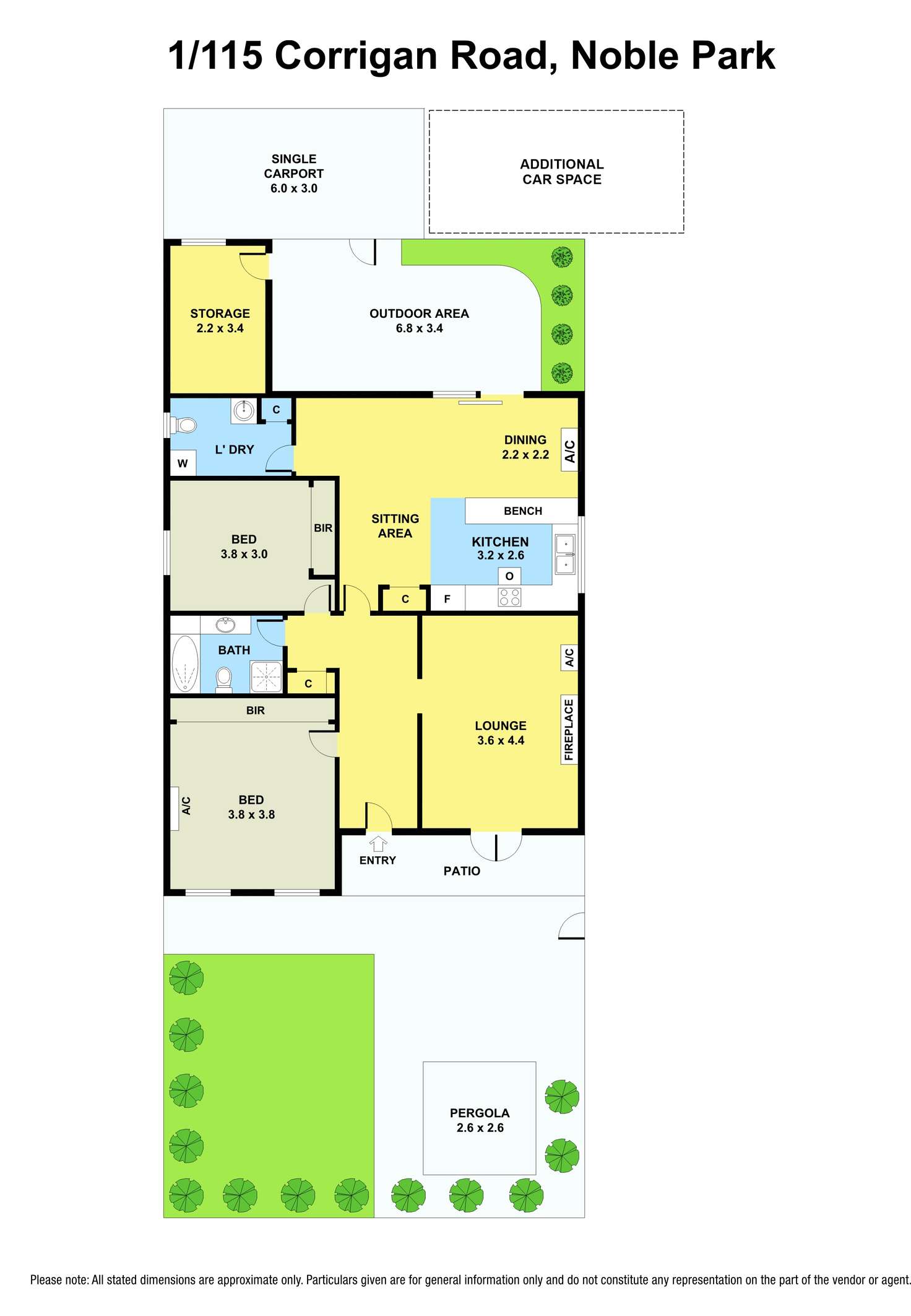 Floorplan of Homely unit listing, 1/115 Corrigan Road, Noble Park VIC 3174