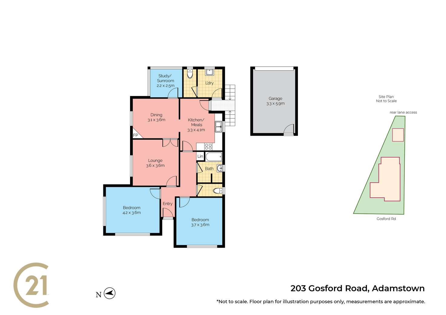 Floorplan of Homely house listing, 203 Gosford Road, Adamstown NSW 2289