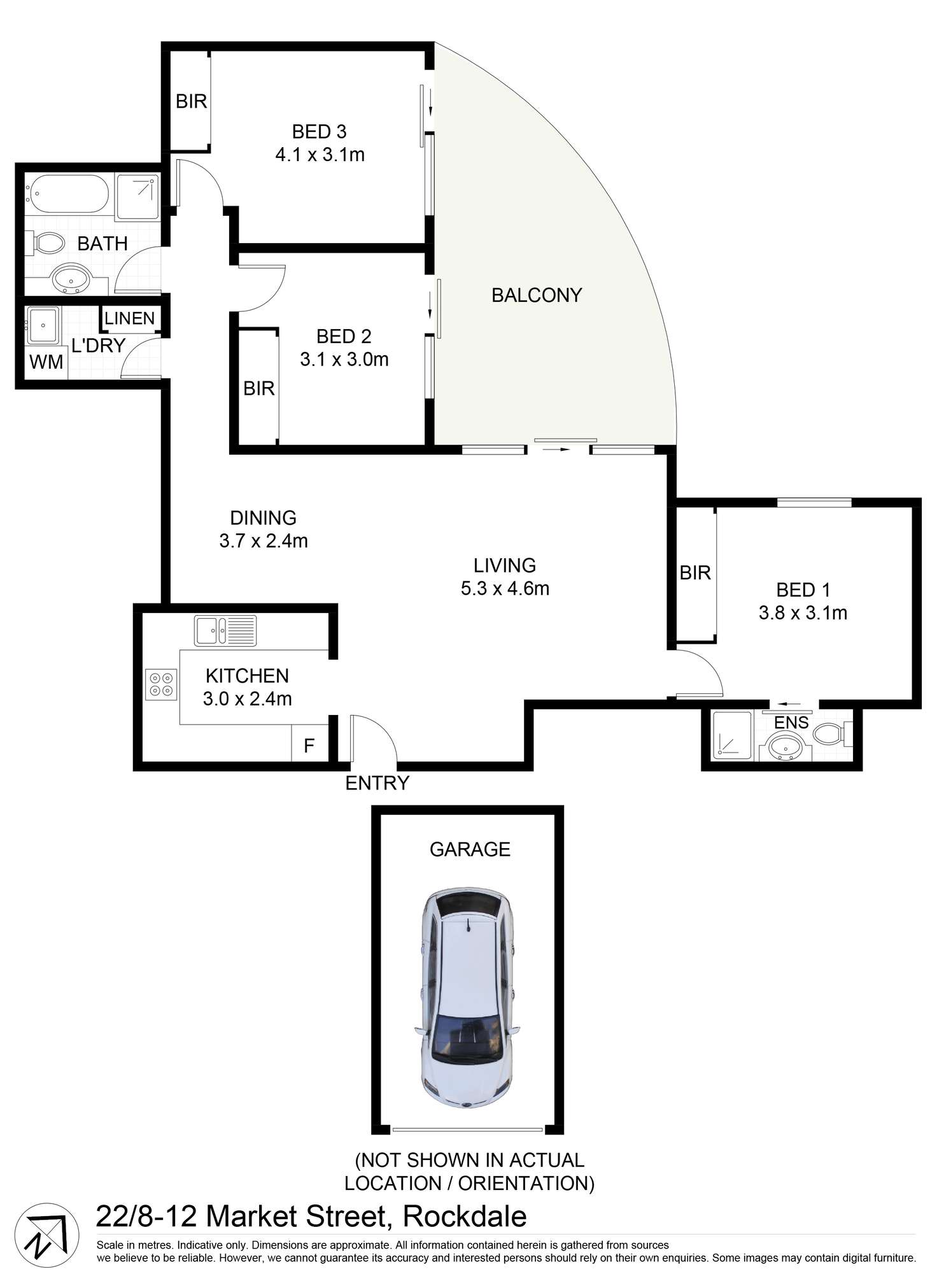 Floorplan of Homely apartment listing, 22/8-12 Market Street, Rockdale NSW 2216