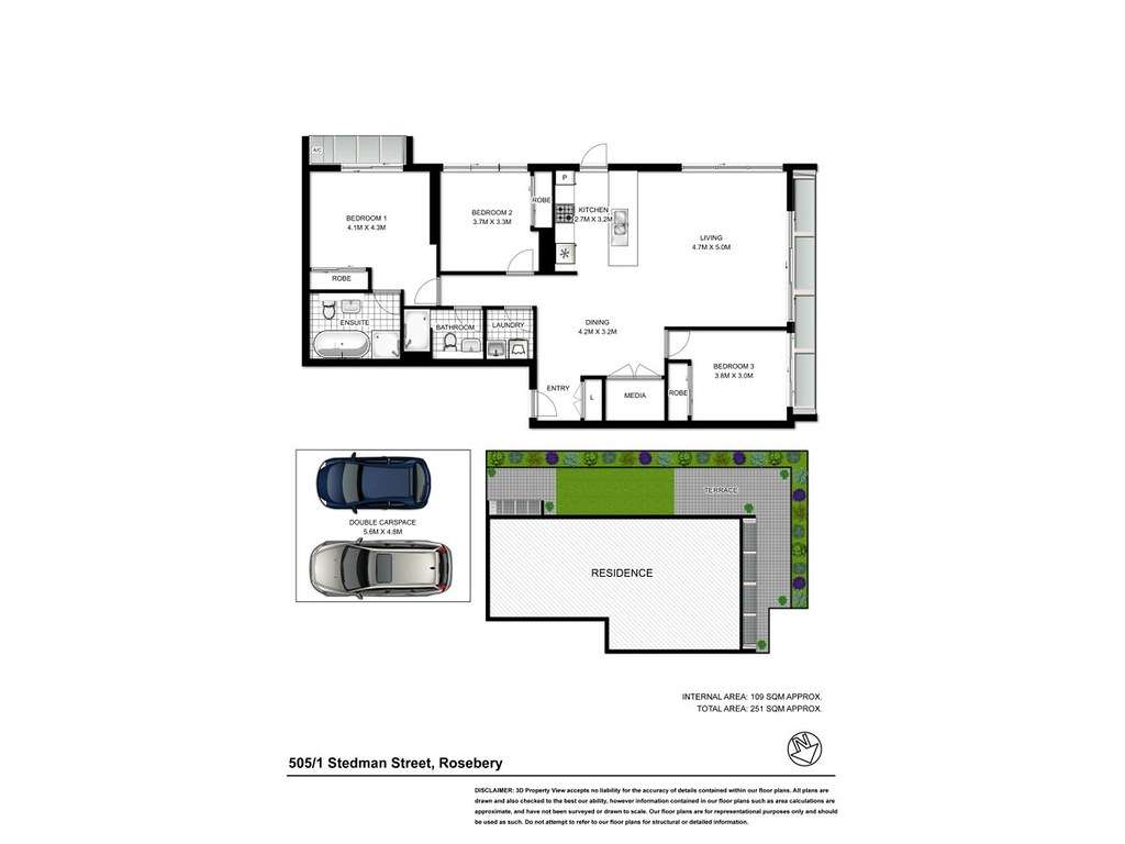 Floorplan of Homely apartment listing, 505/1 Stedman Street, Rosebery NSW 2018
