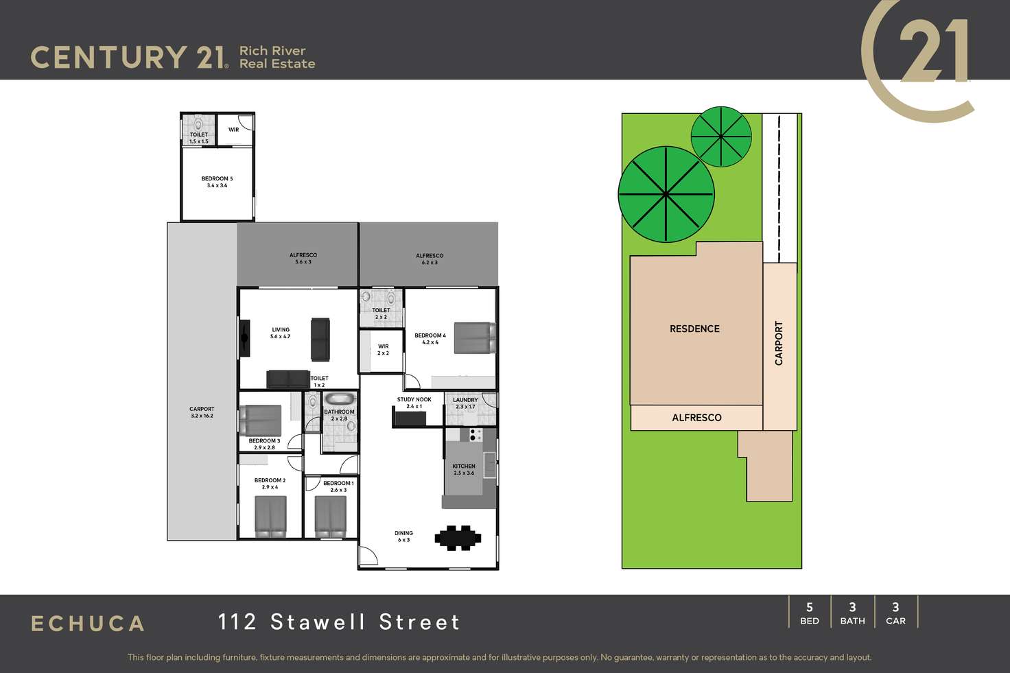 Floorplan of Homely house listing, 112 Stawell Street, Echuca VIC 3564