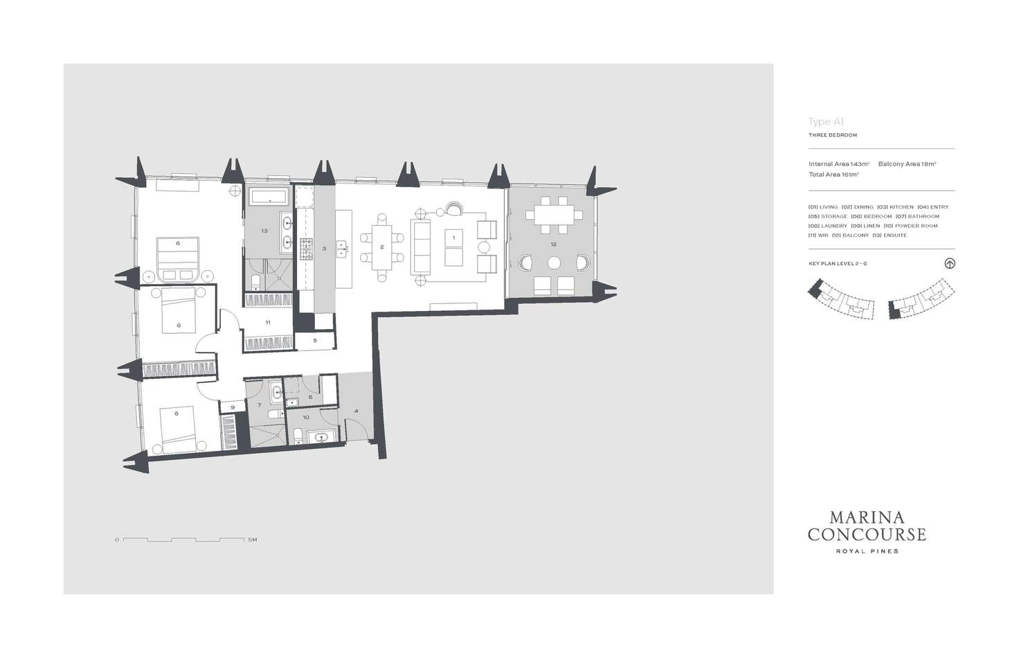Floorplan of Homely apartment listing, 1 The Concourse, Benowa QLD 4217