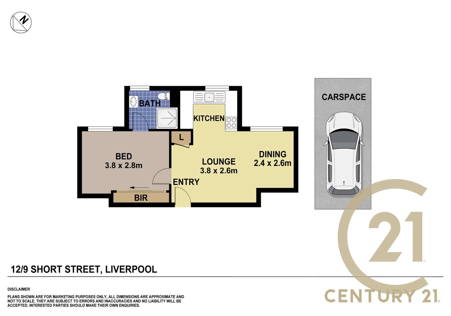 Floorplan of Homely unit listing, 12/9 Short Street, Liverpool NSW 2170