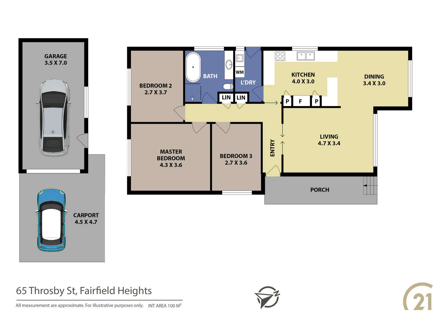Floorplan of Homely house listing, 65 Throsby Street, Fairfield Heights NSW 2165