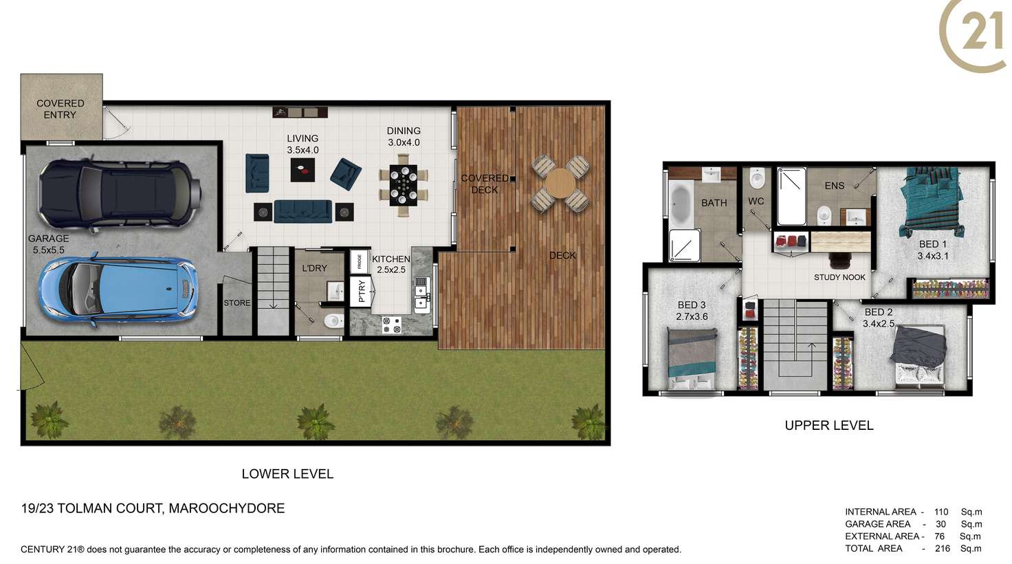 Floorplan of Homely townhouse listing, 19/23-25 Tolman Court, Maroochydore QLD 4558