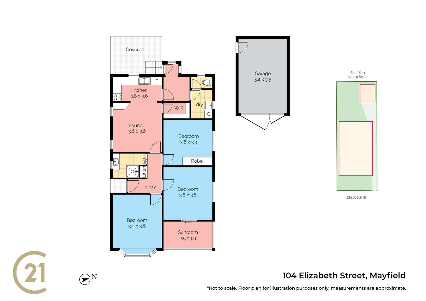 Floorplan of Homely house listing, 104 Elizabeth Street, Mayfield NSW 2304