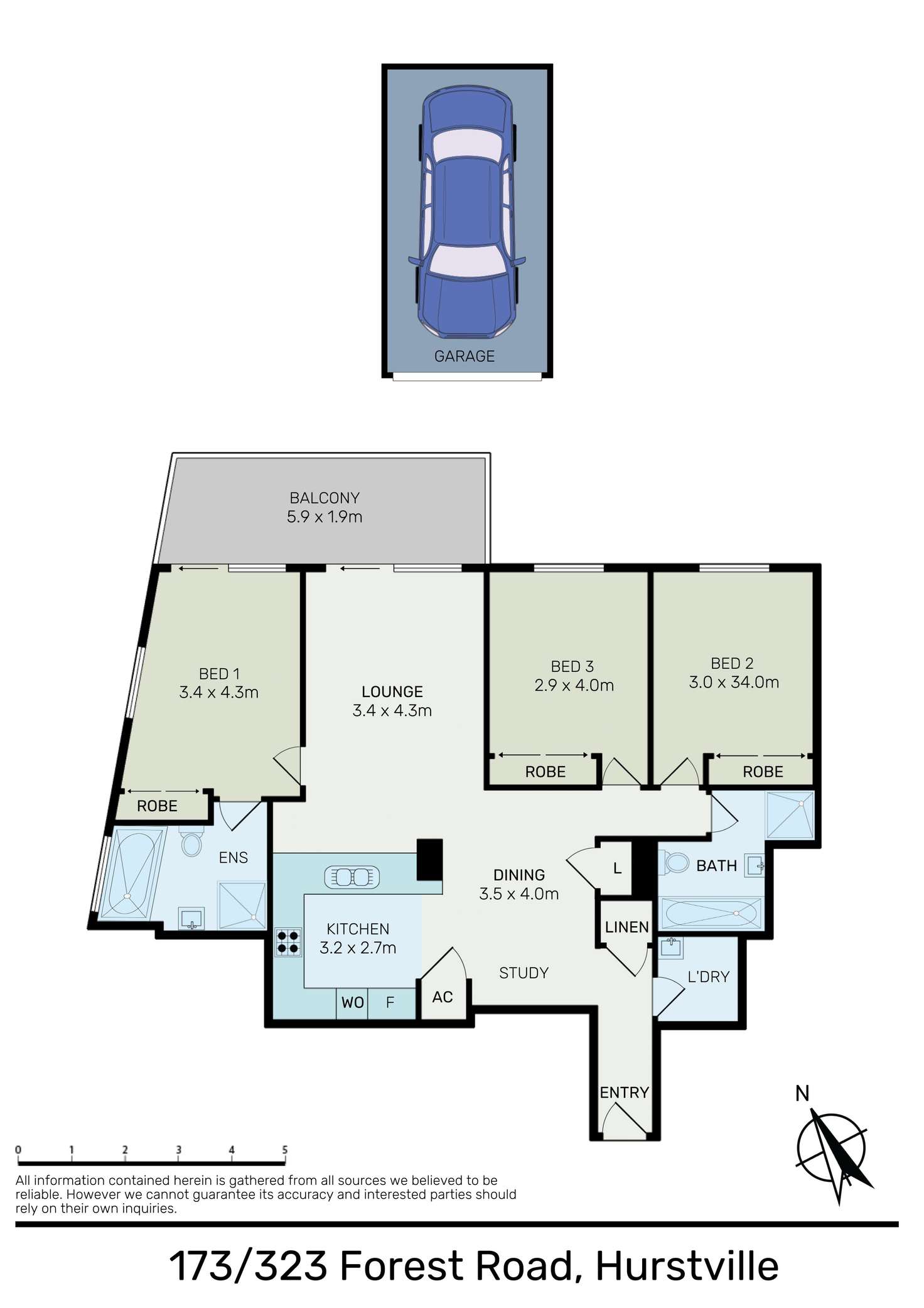 Floorplan of Homely apartment listing, 173/323 Forest Road, Hurstville NSW 2220