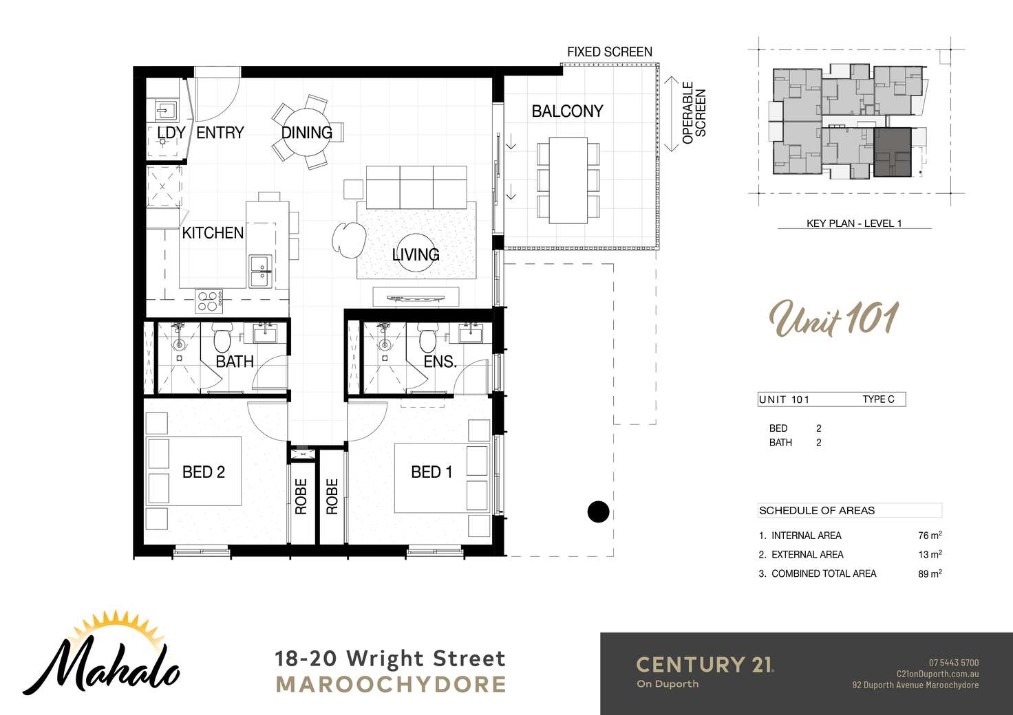 Floorplan of Homely unit listing, 101/18-20 Wright Street, Maroochydore QLD 4558