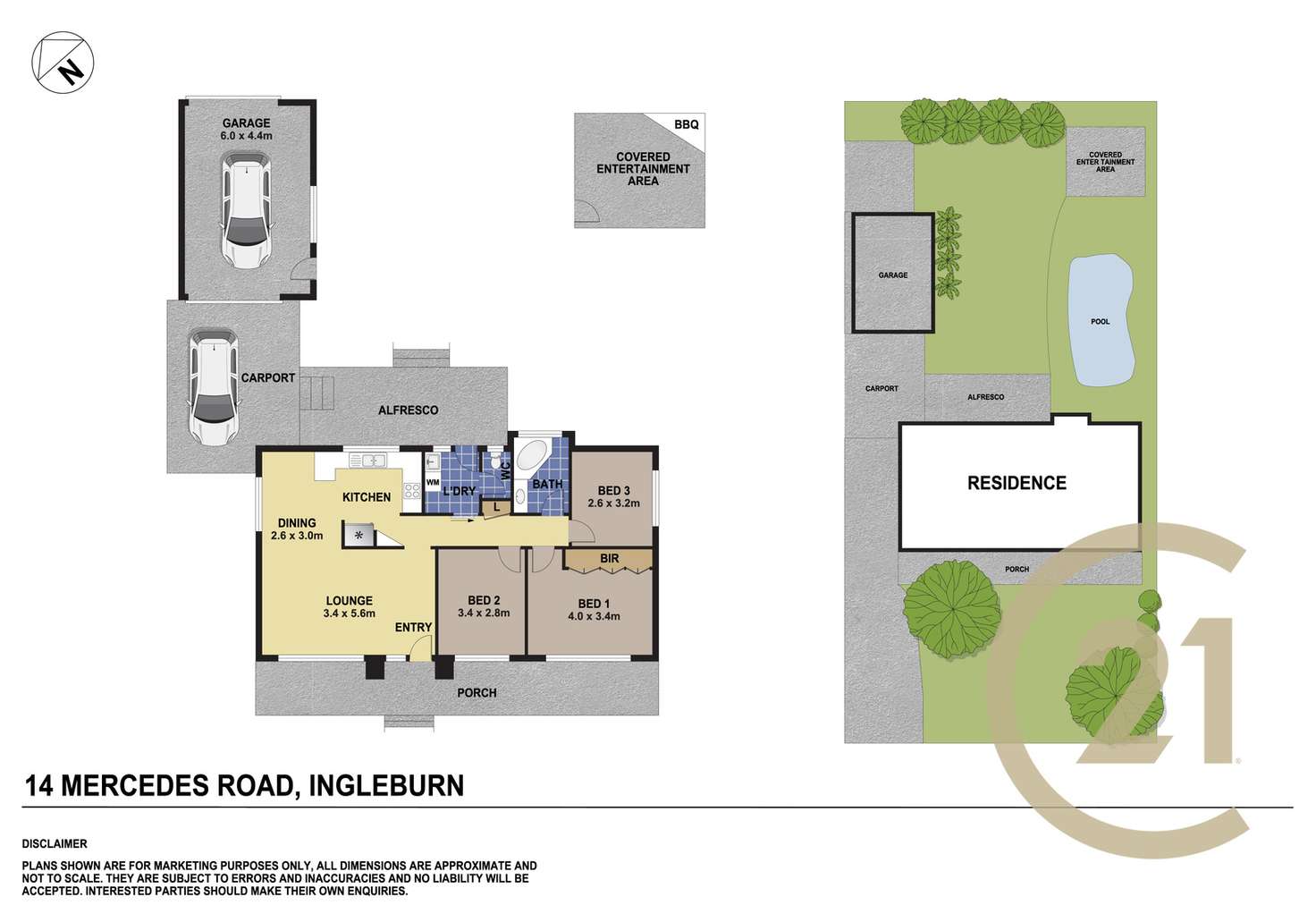 Floorplan of Homely house listing, 14 Mercedes Road, Ingleburn NSW 2565