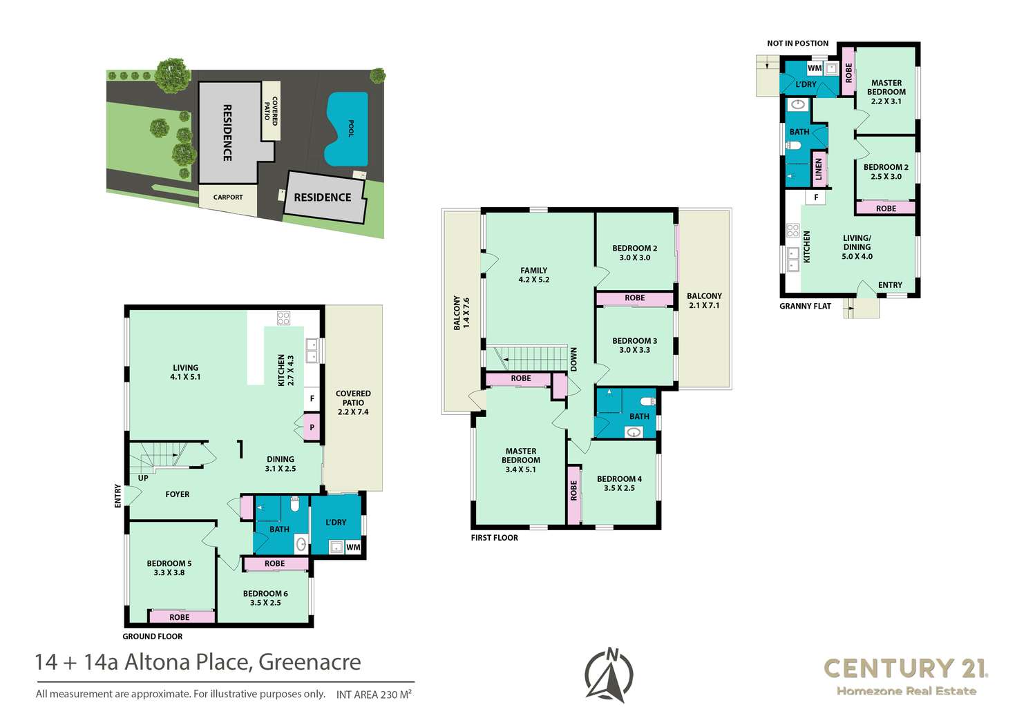 Floorplan of Homely house listing, 14 Altona Place, Greenacre NSW 2190