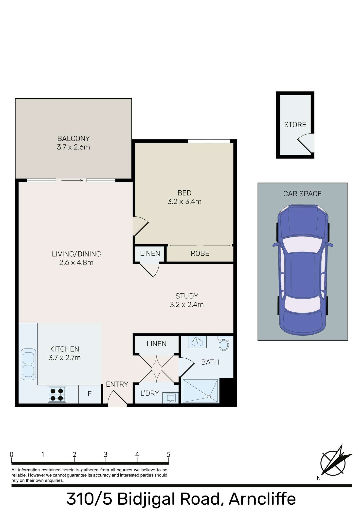 Floorplan of Homely apartment listing, 310/5 Bidjigal Road, Arncliffe NSW 2205