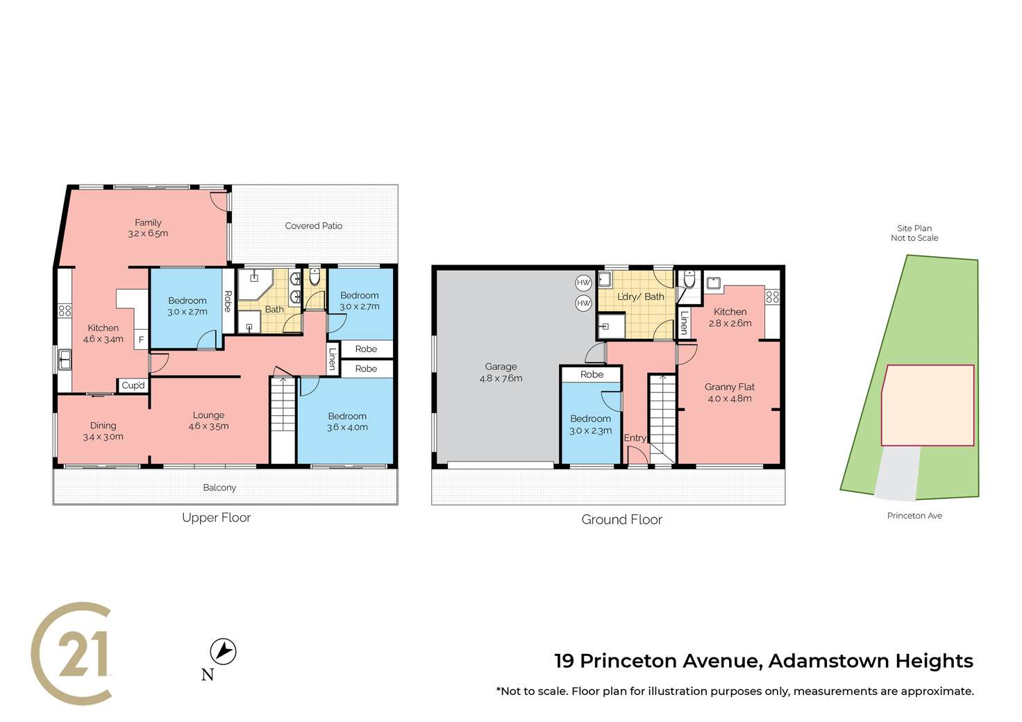 Floorplan of Homely house listing, 19 Princeton Avenue, Adamstown Heights NSW 2289