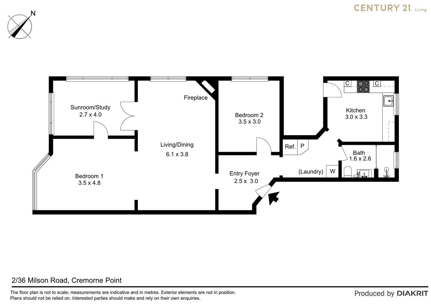 Floorplan of Homely apartment listing, 2/36 Milson Road, Cremorne Point NSW 2090