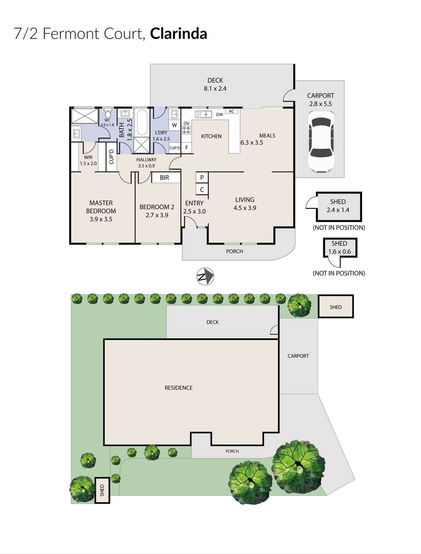 Floorplan of Homely house listing, 7/2 Fermont Court, Clarinda VIC 3169