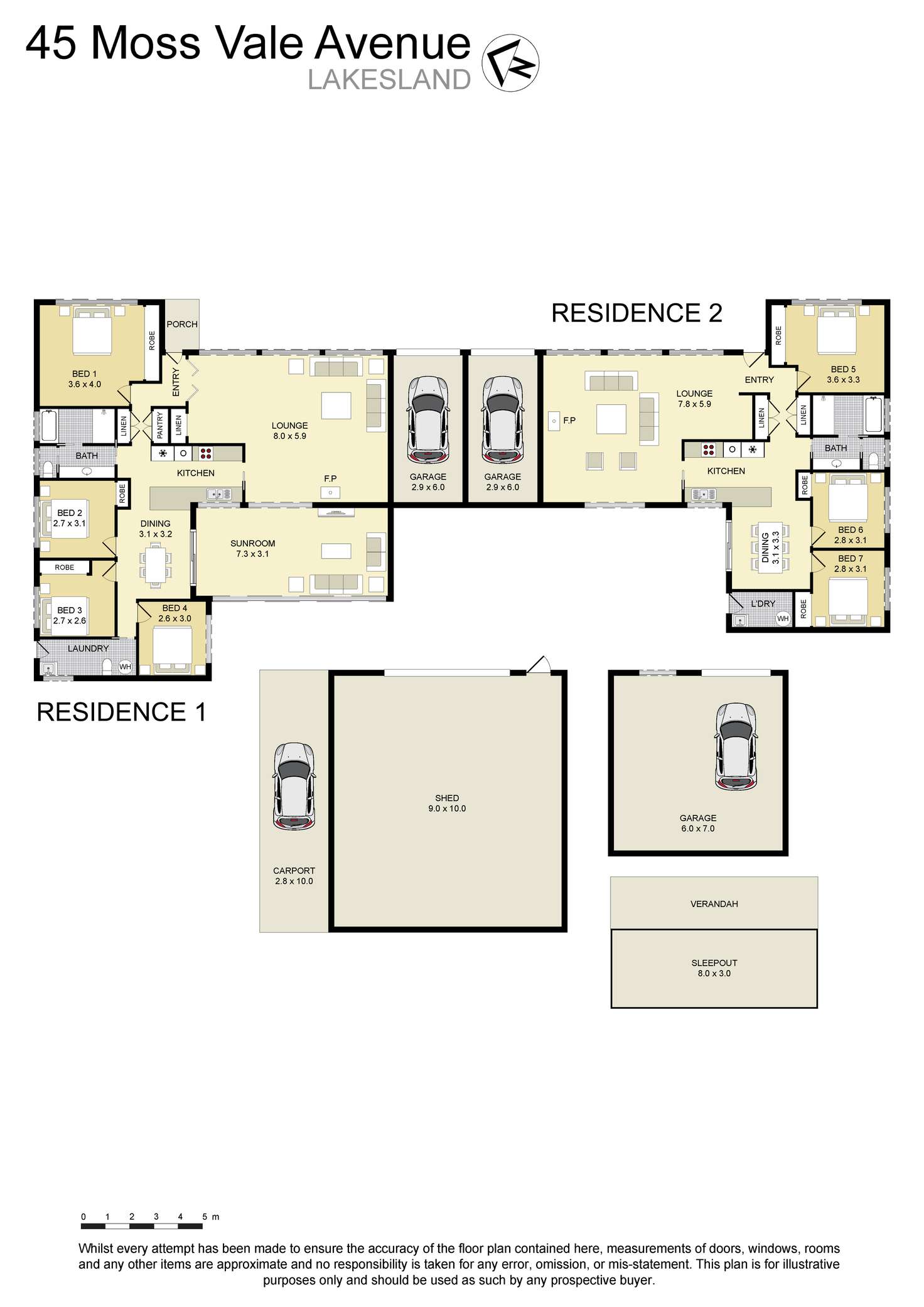 Floorplan of Homely acreageSemiRural listing, 45 Moss Vale Avenue, Lakesland NSW 2572