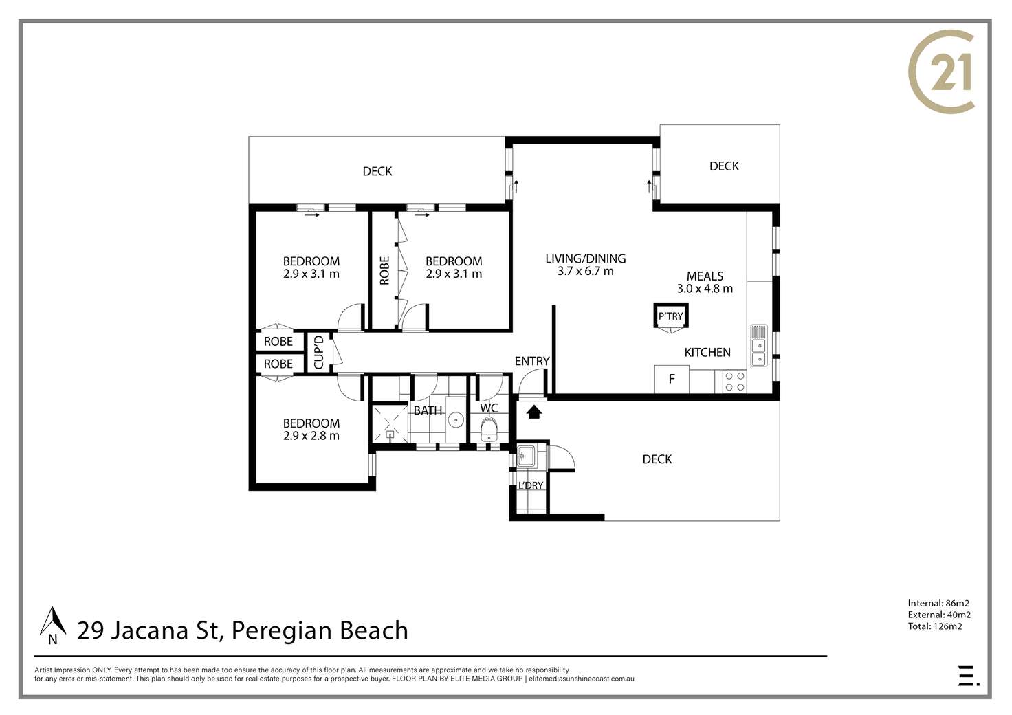 Floorplan of Homely house listing, 29 Jacana Street, Peregian Beach QLD 4573