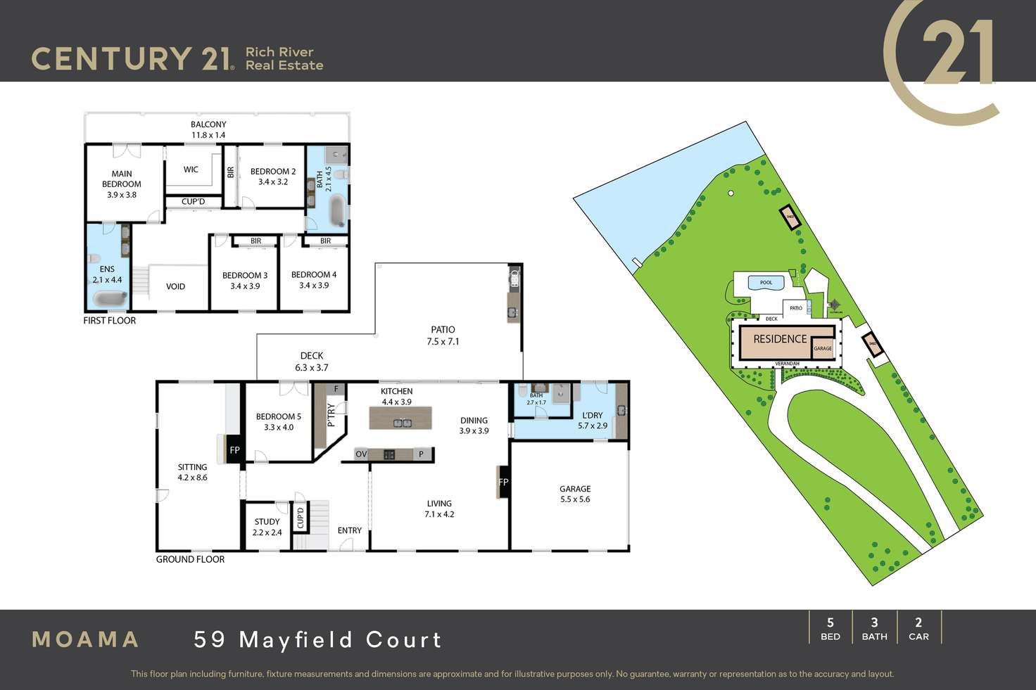Floorplan of Homely house listing, 59 Mayfield Court, Moama NSW 2731
