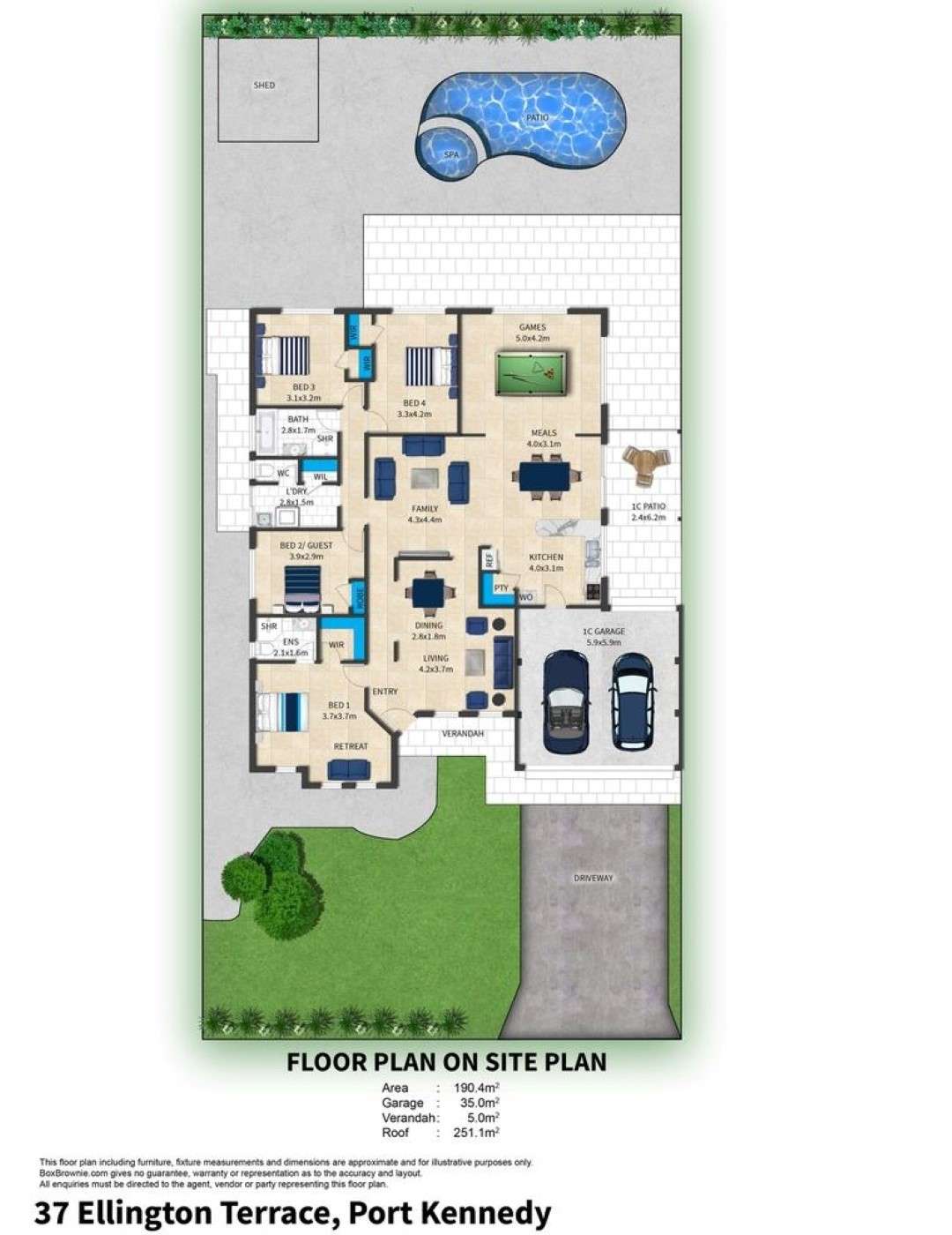 Floorplan of Homely house listing, 37 Ellington Terrace, Port Kennedy WA 6172