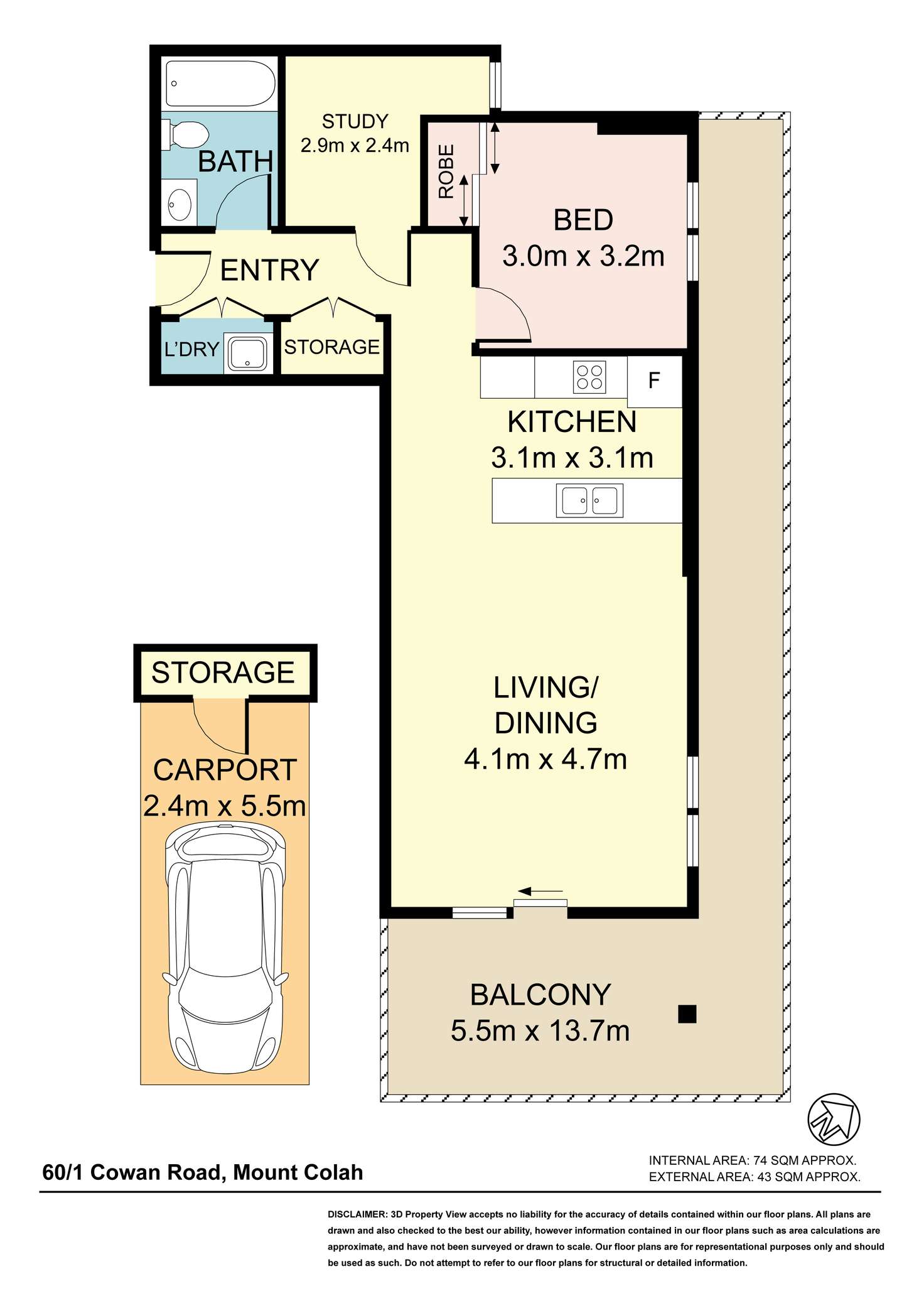 Floorplan of Homely apartment listing, 60/1 Cowan Road, Mount Colah NSW 2079