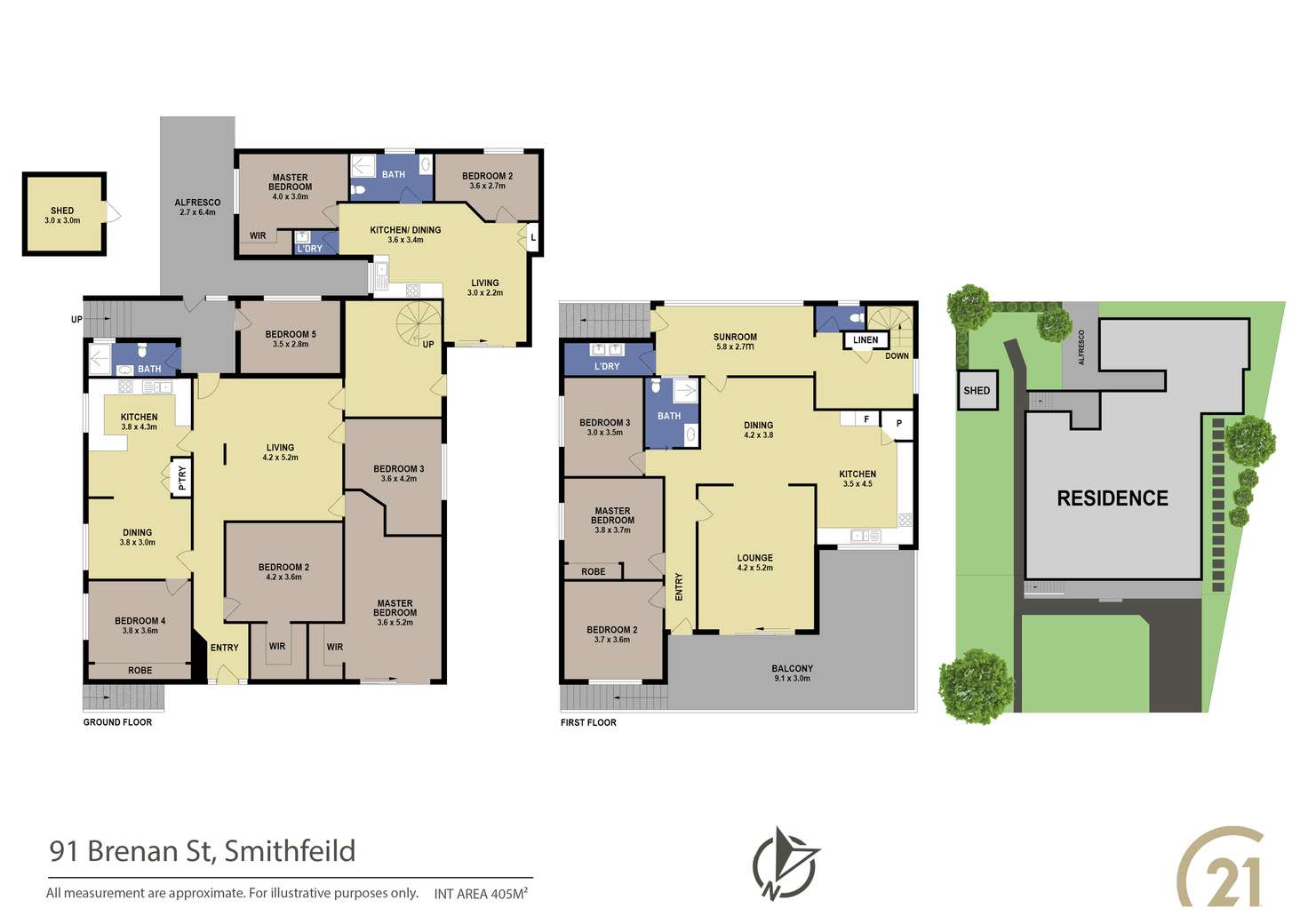 Floorplan of Homely house listing, 91 Brenan Street, Smithfield NSW 2164