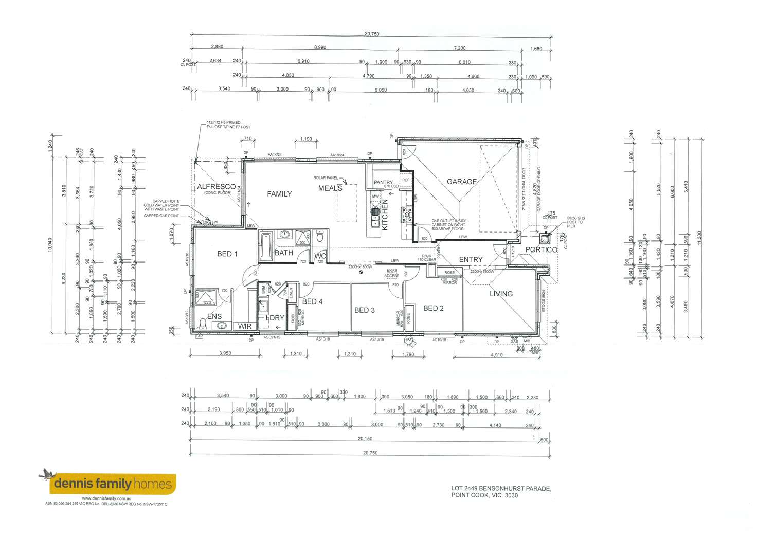 Floorplan of Homely house listing, 93 Bensonhurst Parade, Point Cook VIC 3030
