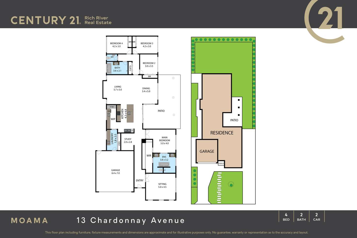 Floorplan of Homely house listing, 13 Chardonnay Avenue, Moama NSW 2731