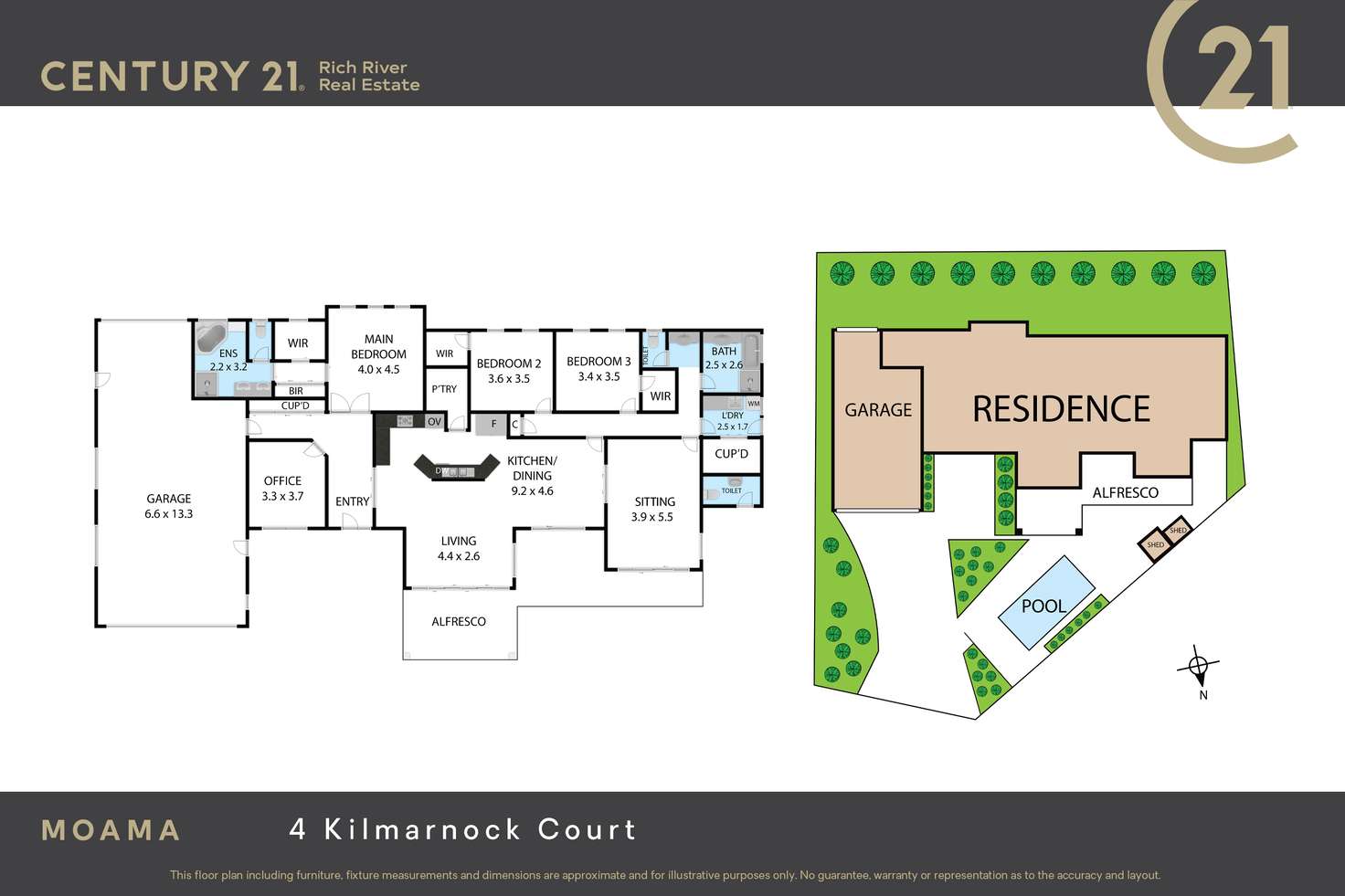 Floorplan of Homely house listing, 4 Kilmarnock Court, Moama NSW 2731