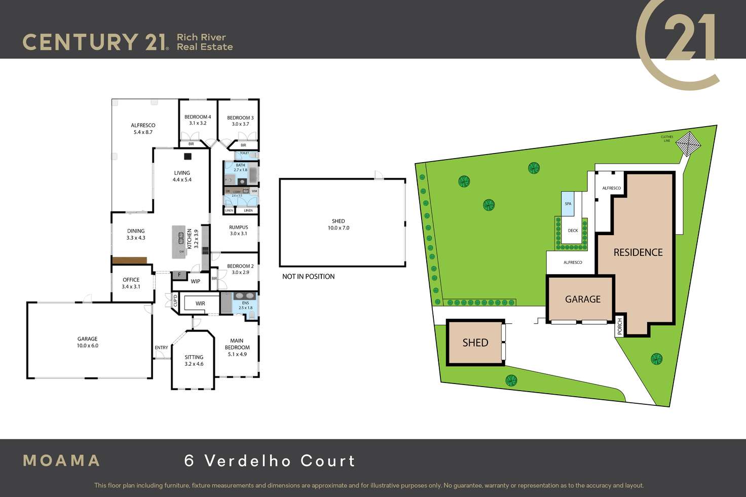 Floorplan of Homely house listing, 6 Verdelho Court, Moama NSW 2731