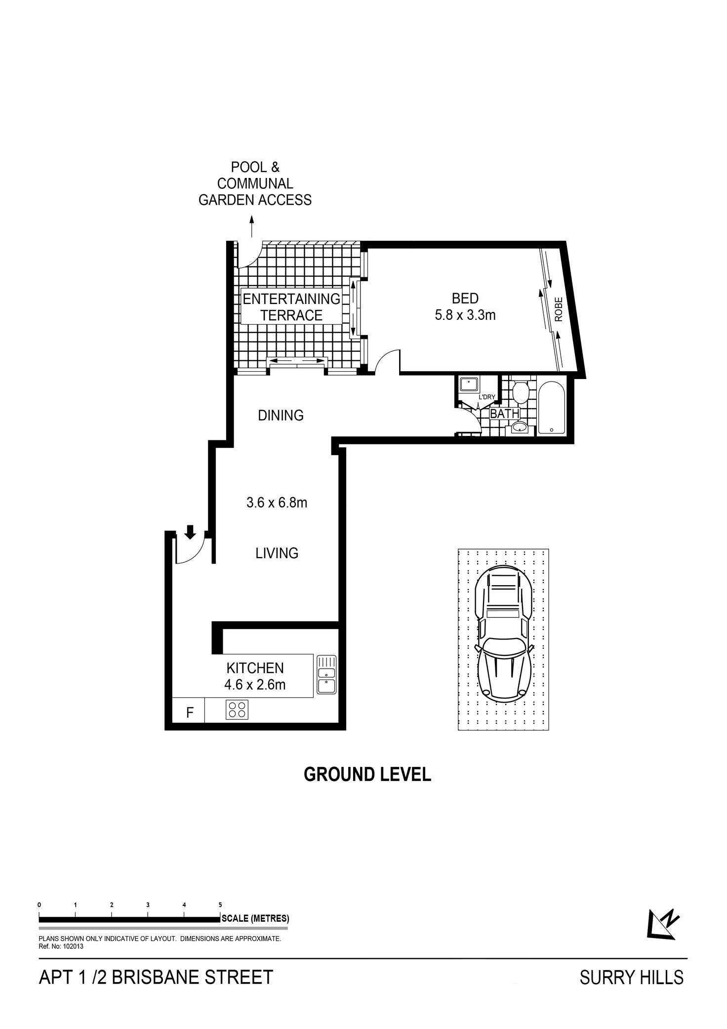 Floorplan of Homely apartment listing, 1/2 Brisbane Street, Surry Hills NSW 2010