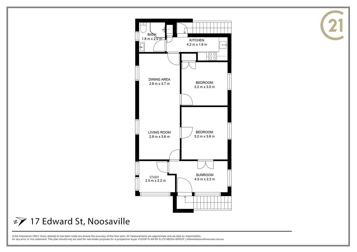 Floorplan of Homely house listing, 17 Edward Street, Noosaville QLD 4566