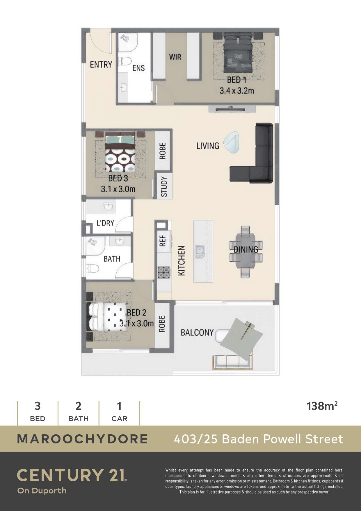 Floorplan of Homely unit listing, 403/25 Baden Powell Street, Maroochydore QLD 4558
