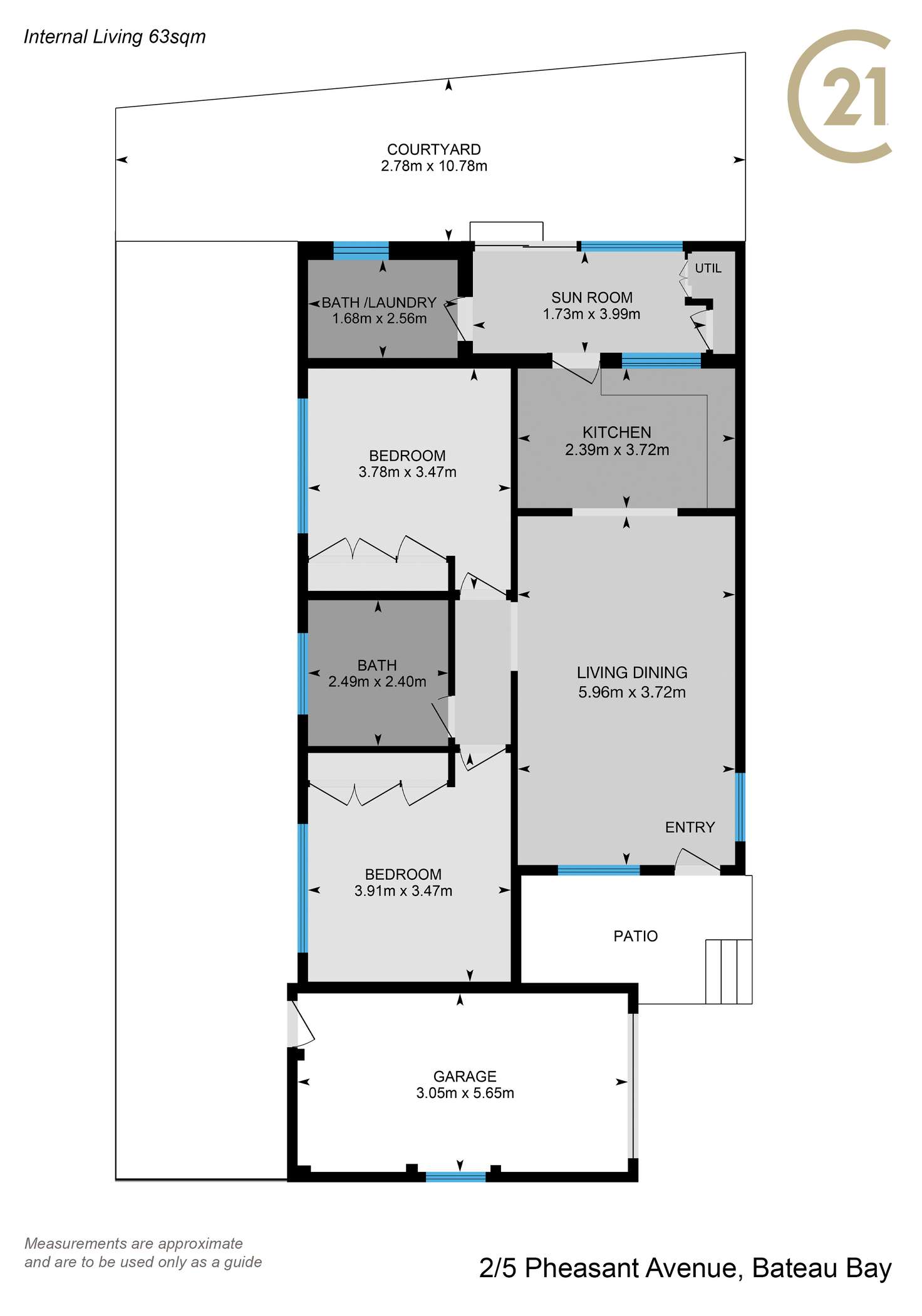 Floorplan of Homely villa listing, 2/5 Pheasant Avenue, Bateau Bay NSW 2261
