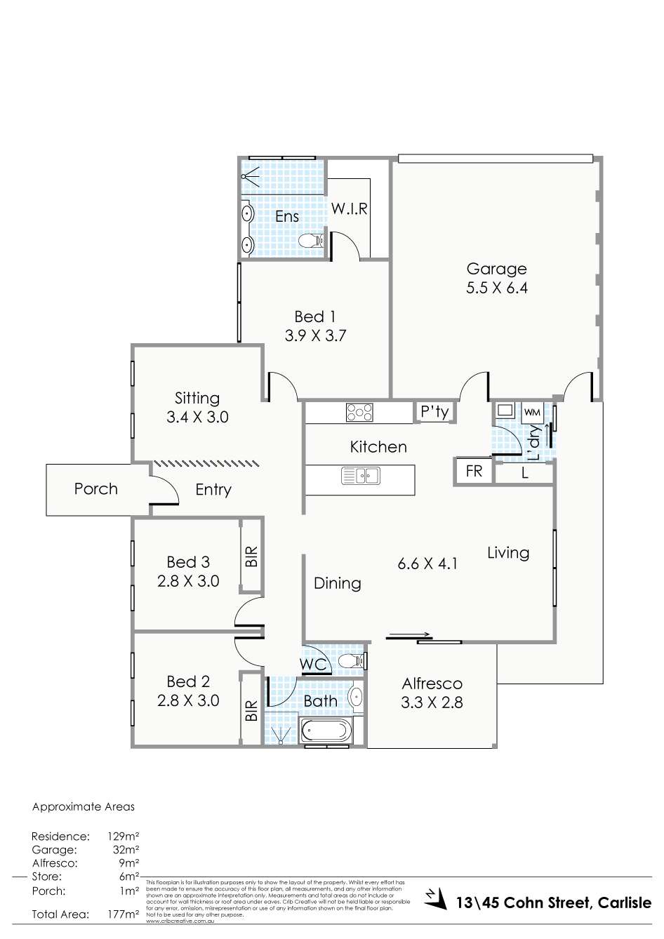 Floorplan of Homely house listing, 13/45 Cohn Street, Carlisle WA 6101