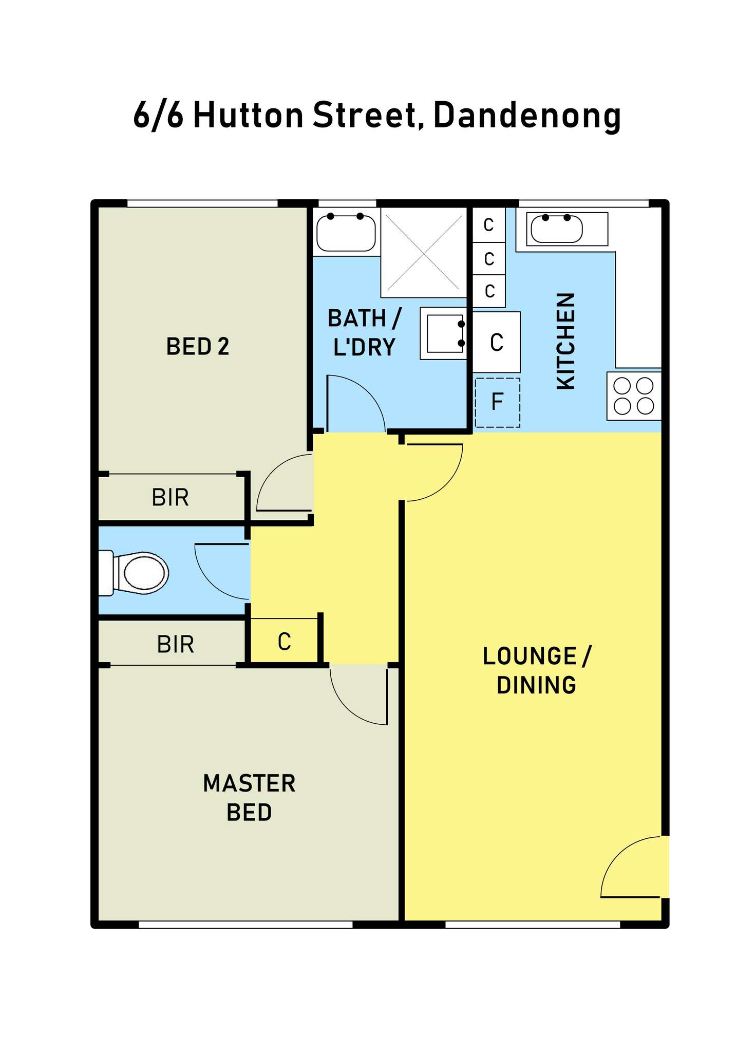 Floorplan of Homely unit listing, 6/6 Hutton Street, Dandenong VIC 3175