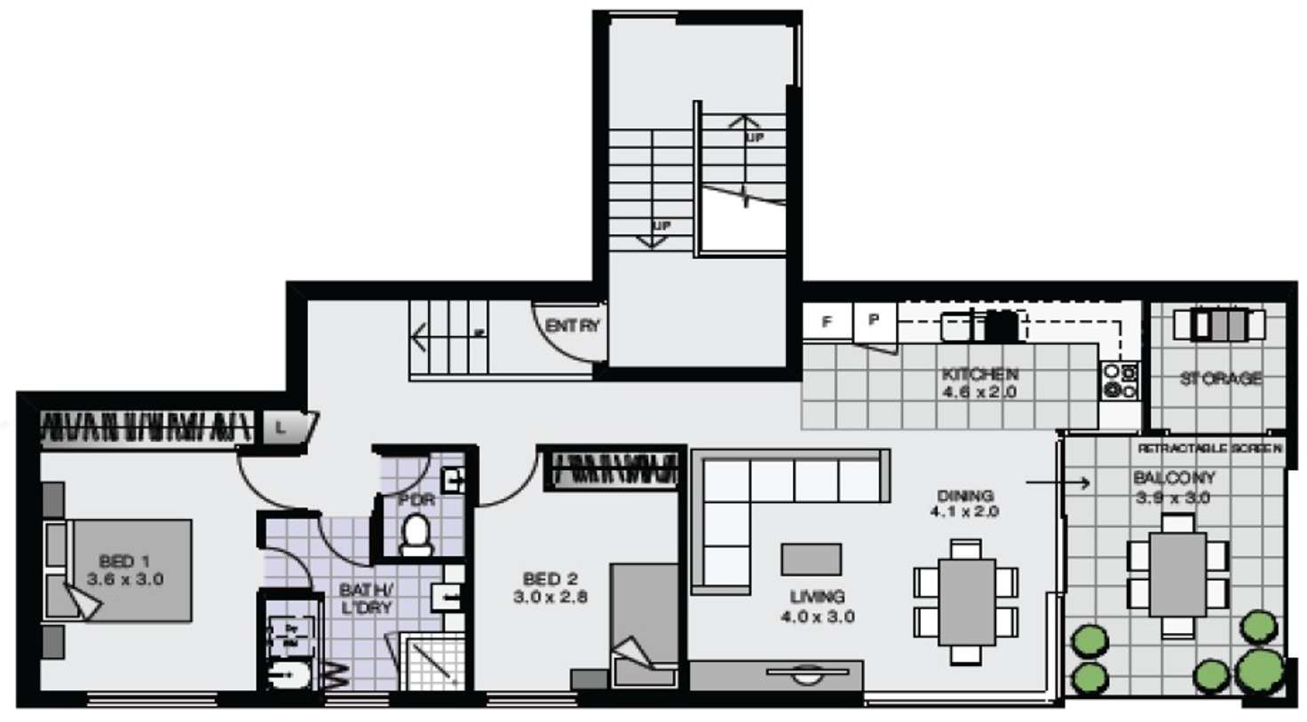 Floorplan of Homely apartment listing, 3/32 Cowle Street, West Perth WA 6005